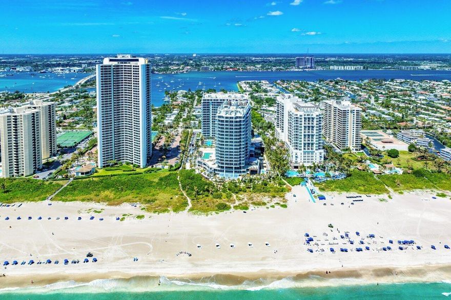 Paradise on the Beach! Rent in this stunning designer furnished 2-bedroom, 2-bath oceanfront condo on Singer Island, FL. With a versatile den perfect for a home office or additional guest space, this bright and airy unit boasts panoramic ocean views from every room. Enjoy your morning coffee on the expansive balcony as you watch the sunrise over the Atlantic. The modern kitchen features sleek appliances and ample counter space. The primary suite offers a tranquil retreat with a private bath and generous closet space. Residents enjoy exclusive access to a resort-style pool, fitness center, and direct beach access. Live the coastal dream every day! Being offered at Annual/Semi-Annual, Monthly or Weekly rates.