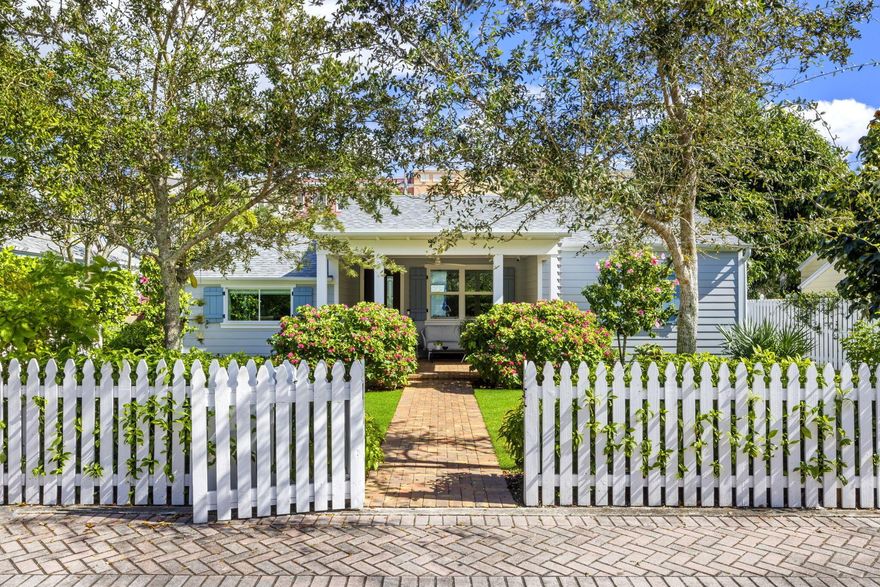 Welcome to 223 NE 1st Avenue, where historic charm meets modern luxury on Banker's Row in the heart of downtown Delray Beach, FL. This exceptional property offers an unparalleled opportunity to immerse yourself in the quintessential Florida lifestyle, seamlessly blending past & present. Steeped in history and registered as a historic property, this home has undergone a complete transformation 3 years in the making, thanks to visionary design by architect Roger Cope and the impeccable craftsmanship of GLM Builders. The result is a residence that preserves its historic character and embraces contemporary living with style and sophistication. Nestled behind a classic white picket fence, the front yard, adorned with mature plantings, sets the stage for a serene retreat in the heart of town.