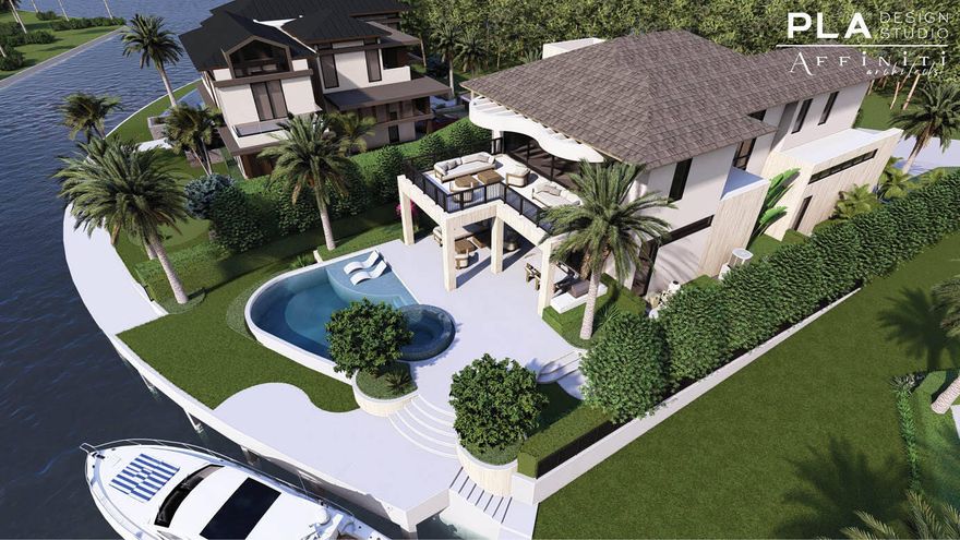 Perfectly positioned for boaters seeking effortless ocean access, this exceptional buildable waterfront lot sits on a quiet cul-de-sac in the coveted McCormack Mile section of Ocean Ridge only a few hundred yards from the Boynton Inlet and the town of Manalapan. Offering direct waterfrontage and a desirable southeast exposure, the property spans nearly 10,500 square feet, capturing brilliant light and shimmering water views. This rare opportunity is being offered with a brand-new seawall and cap, along with fully approved plans for a two-story contemporary residence by the award-winning team at Affiniti Architects. Their thoughtfully conceived design embraces clean modern architecture, seamless indoor-outdoor living, and the amenities expected of a true boater's and angler's paradise. The future residence commands nearly 5,000 total square feet and is surrounded by some of the newest and finest homes in Ocean Ridge, further elevating its long-term value and appeal. As a resident of McCormack Mile, you'll also enjoy access to a private oceanfront Beach House, a freestanding clubhouse for the exclusive use of neighborhood residents, perched high above the turquoise waters of the Atlantic and offering an unmatched seaside retreat. All site surveys, soil tests, development entitlements, and preliminary plans (including floorplans, site plan, and basic civil engineering) are transferable to the new owner. The buyer will be responsible only for completing final construction drawings, MEPs, and final civil engineering prior to building-permit submission. Ideally located, the property is just 15 minutes to PBIA, 10 minutes to Delray Beach, and moments from the Town of Palm Beach, world-class dining, boutique shopping, and pristine beaches. Whether arriving by boat or by car, this quiet tropical enclave offers the privacy, serenity and convenience synonymous with the best of South Florida living. A build-to-suit opportunity of this caliber is exceptionally rare, create your waterfront masterpiece and experience the quintessential Ocean Ridge lifestyle.