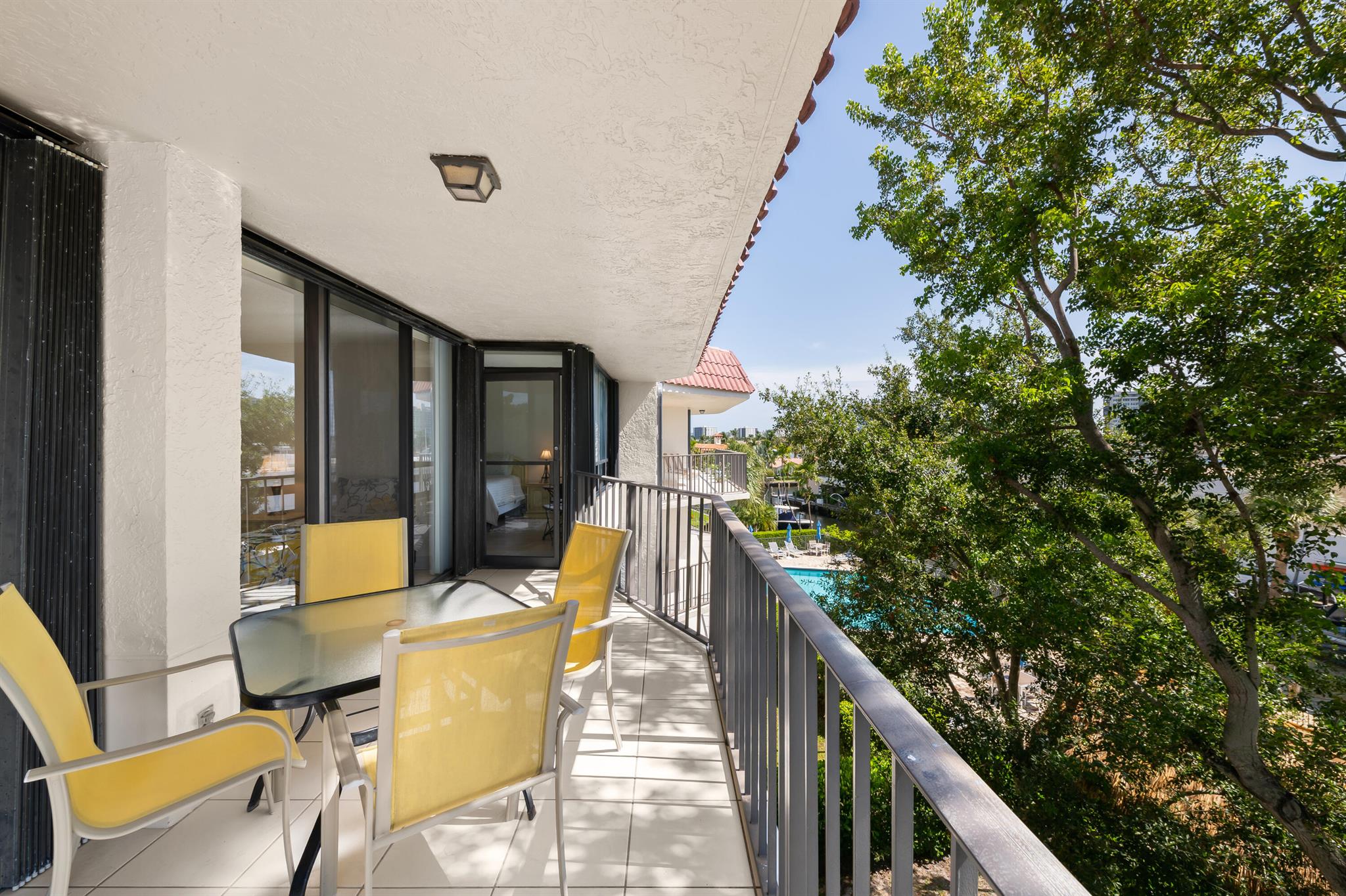Spacious 2 Bedroom 2 Bathroom apartment with south east exposure overlooking the pool and marina, in east Boca Raton. Enjoy a spacious balcony perfect for sunbathing, or entertaining friends and family. Are you a Yachtsmen? Avid Fisherman perhaps? Ideally located only 30 minutes from the Atlantic Ocean, and nearby waterfront dining. Well protected marina, with slips just steps away from the apartment. This community recently completed a $14.4 million dollar restoration project including concrete, balconies, lobbies, hallways, common areas, and much more.