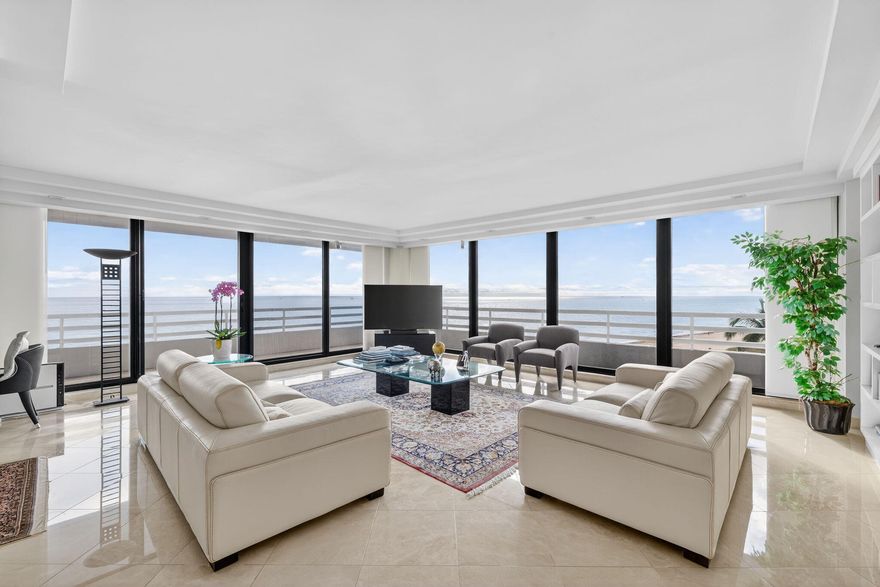 S-606 is a RARELY AVAILABLE wrap-around corner residence on the south side of the south tower. The panoramic ocean views are striking from the moment you enter this unit. Upon entering you're welcomed by the sparkling ocean, marble floors w/ custom inlays & open concept living. The kitchen features custom cabinetry & lighting & an oversized cooktop island w/ designer glass details & seating. The generous primary suite features plush carpet, remote controlled black-out shades, marble detailed bath, walk-in closet & magnificent ocean & city views. The 2 guest suites include beautiful ensuite baths & balconies w/ stunning views. Additional features include custom ceilings, updated powder room & impact glass throughout. This is a unique opportunity for a south exposure, oceanfront residence. The Addison On The Ocean is an exclusive oceanfront condominium on the sparkling shore of Boca Raton, Florida. This opulent condominium offers resort-style living for just 169 luxurious residences. Each residence features immense square footage and panoramic vistas of the turquoise Atlantic ocean. The Addison On The Ocean welcomes you with dramatic porte-cochere entries with stunning water features, designer landscaping and premier valet service.

Upon entering the lobby, you are greeted by stunning interior design elements and a backdrop of the glistening ocean. This concierge building features all the lavish amenities one would expect in a 5-star resort. Few condominiums offer dining, The Addison On The Ocean offers dining in the completely renovated restaurant as well as, Al Fresco options on the pool deck, gazebo or while lounging on the ocean. Residents may also gather and entertain in the fully renovated social room. The impeccable food service includes breakfast, lunch, take-out dinners and private event catering.

The Addison On The Ocean embodies the essence of first class living, including on-site management, 24-hour maintenance and in-house concierge. The stress-free lifestyle is enriched by conveniences that may be arranged by the concierge; including housekeeping, automobile care and transportation services.

The 24-hour security team utilizes state of the art communication, while the grounds are monitored with vast video surveillance coverage. BuildingLink technology enables residents, management and staff to interact in real time. The innovations continue with newly installed electric vehicle charging stations.

Health and self-care are of the utmost importance and The Addison On The Ocean embraces a healthy lifestyle with fully renovated wellness areas, including five fitness centers, saunas, steam rooms and massage services. There are an array of recreational facilities including a dog park, aquatic therapy, water aerobics, basketball, volleyball, kayaks, bicycles, paddle boards, ping-pong, billiards, arcade games, a library/business center and a gorgeous social hall. This one-of-a-kind property continues to impress with its luxurious outdoor spaces. These spaces include two completely renovated pools, all new decking, a fabulous al fresco liquor lounge, custom fire-pits and waterfall features.

The Addison On The Ocean is appointed with only the finest trimmings and ultra-luxury amenities, it is Boca Raton's most exclusive oceanfront address.

Information published or otherwise provided by the listing company and its representatives including but not limited to prices, measurements, square footages, lot sizes, calculations, statistics, and videos are deemed reliable but are not guaranteed and are subject to errors, omissions or changes without notice. All such information should be independently verified by any prospective purchaser or seller. Parties should perform their own due diligence to verify such information prior to a sale or listing. Listing company expressly disclaims any warranty or representation regarding such information.