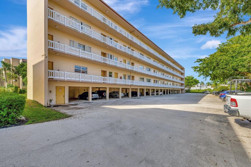 Welcome to Plantation Terrace, an exclusive 55+ community in sunny Florida! This lovingly maintained condo offers 2 generous sized bedrooms (each with walk-in closet) and 2 full baths. The spacious living area seamlessly flows into the dining space, creating a warm and inviting atmosphere with a large screened-in balcony. For your convivence this unit has an in-unit Washer & Dryer, an additional 10x10 storage unit and a covered parking space! Residents can enjoy access to fantastic community amenities which include: club house, pool, and a variety of social activities. With its prime location near shopping, dining, and beautiful parks, this condo is the perfect retreat for a seasonal or year round buyer! *Added Bonus: This is the only pet friendly building in the community!