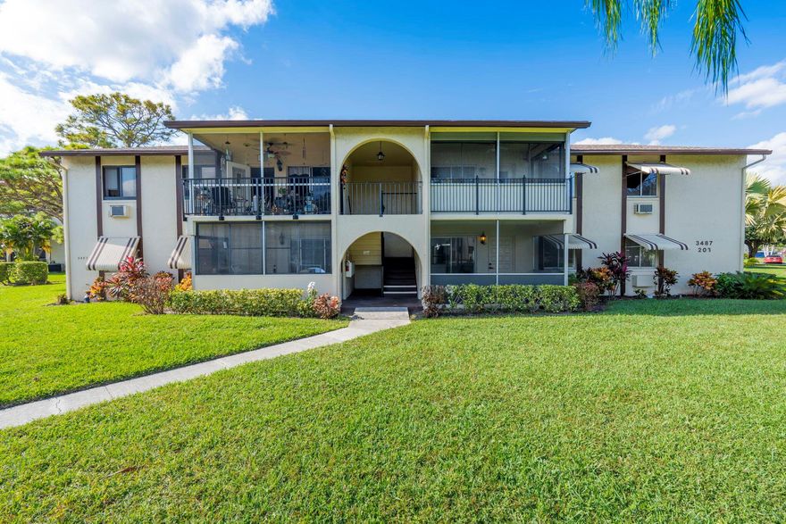 Step into this beautifully remodeled first-floor home offering modern comfort and style throughout. Enjoy a spacious open layout with a newer A/C unit, updated bathroom featuring luxurious finishes, and a screened-in patio perfect for relaxing year-round. The kitchen shines with stainless steel appliances and plenty of storage ideal for both everyday living and entertaining. One of the rare perks at this price point: your own washer and dryer conveniently located in the unit!This vibrant community offers fantastic amenities including a pool, bocce ball, and shuffleboard courts -- everything you need for active Florida living. The HOA covers exterior maintenance, lawn care, pool and clubhouse access, and even cable, giving you a true low-maintenance