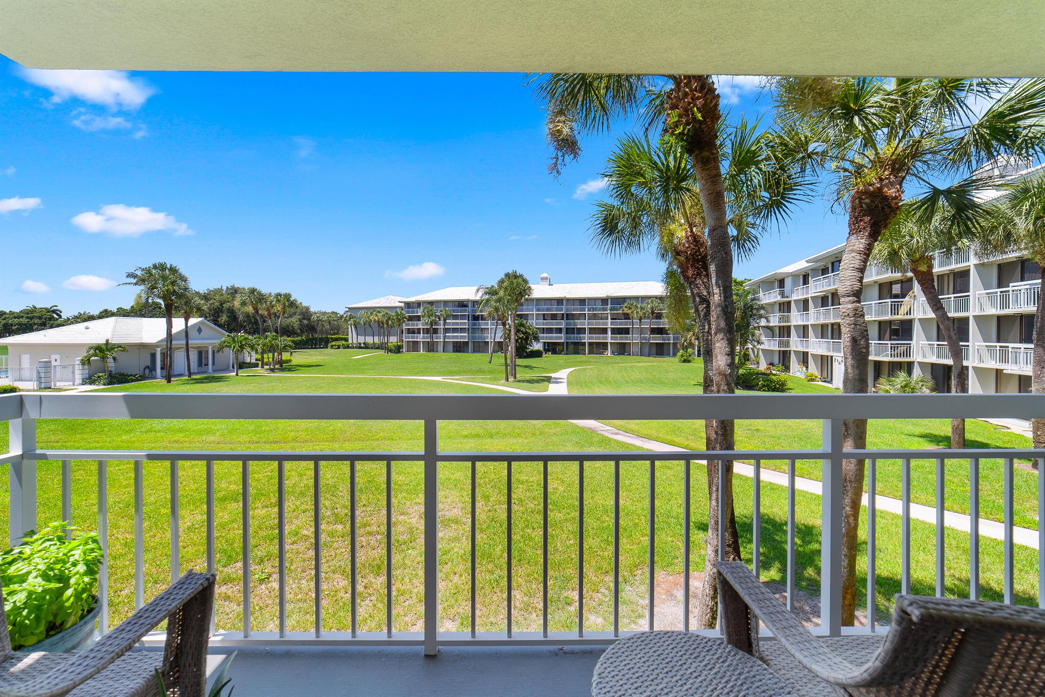 Welcome Home! 2 bedrooms plus Den (bonus room for guests, office, laundry). Seller offering special incentive if under contract by 8/11! In the Heart of West Palm Beach, this Golf Hideaway / Retreat / Seasonal Escape Condo is what you've been looking for. Serene views from your private balcony of golf course and common area. Amenities include 4 pools, 4 clubhouses, fitness center with professional grade exercise equipment, game room, library, dog park, pavilion with grill (great for entertaining), Pickleball and Tennis Courts. This 2 bedroom, 2 full bath condo with den is situated close to downtown West Palm, Beaches, WPB International Airport, Train Station, Kravis Center, Tanger Outlets, and much more! Enter with the spacious kitchen to your right, open floor plan for Living and Dining