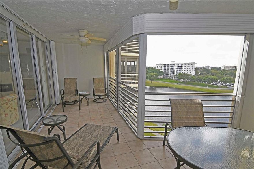 Views of 3 lakes and Skyline of Ft. Lauderdale from this RARE 2 bedroom Palm-Aire MINI-KING condo with large L shaped balcony. 2 Private split bedrooms. This floorplan allows for kitchen wall to be opened to dining room. Bldg #52 is a single building association, only 2 in Palm-Aire. Impact windows, double & triple sliders have Accordion Shutters. Good reserves, maintenance fee includes Comcast internet, HBO cable, water. Professionally managed by Campbell PM. The building was built with fire sprinklers throughout. Palm-Aire offers 3 golf courses, tennis courts, children's playground, miles of walking/bicycle paths, 5 miles to the Newly developed Oceanfront park with  pier, restaurants & park garage. This condo has been a winter residence only. Easy to show