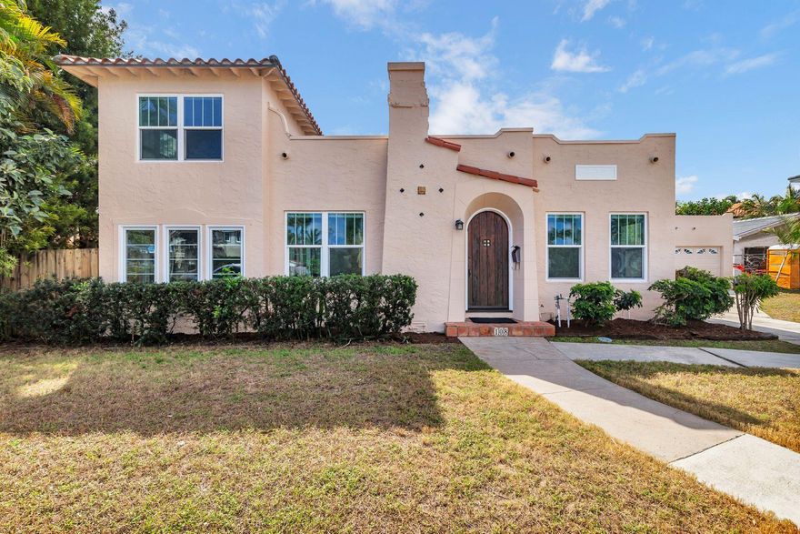 Charming Mediterranean single-family home in the sought-after South of Southern neighborhood. Nestled on a quiet cul-de-sac, this residence features a spacious two-car garage, a large pool, and deeded walking access to South Flagler Drive. Inside, enjoy two first-floor bedrooms, an inviting living room with beamed ceilings, and a cozy second-floor office/den. A perfectly located in close proximity to schools, beaches, downtown WPB, City Place and PBIA. DISCLAIMER: The written and verbal information provided including but not limited to prices, measurements, square footages, lot sizes, calculations and statistics have been obtained and conveyed from third parties such as the applicable Multiple Listing Service, public records as well as other sources. All information including that produced by the Sellers or Listing Company are subject to errors, omissions or changes without notice and should be independently verified by any prospect for the purchase of a Property. The Sellers and Listing Company expressly disclaim any warranty or representation regarding all information. Prospective purchasers' use of this or any written and verbal information is acknowledgement of this disclaimer and that Prospects shall perform their own due diligence. Prospective purchasers shall not rely on any written or verbal information provided when entering a contract for sale and purchase. Some affiliations may not be applicable to certain geographic areas. Copyright 2023 Listing Company. All Rights Reserved.