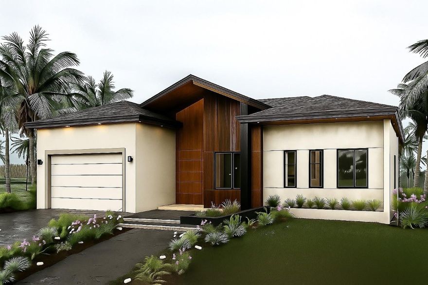 Under Construction. Brand new concrete block single-family home featuring 5 spacious bedrooms and 3 full baths. Designed for versatility and comfort, the open-concept layout connects the kitchen, dining, and living areas seamlessly. Impact-resistant windows and doors, central air conditioning, and electric heating deliver safety and efficiency. Set on a 10,000 sq ft lot with mature native landscaping and a covered lanai for outdoor living. Flood zone AE compliant, tile flooring, municipal water/sewer services, and no HOA! Ideal for primary residence or investment. Estimated completion: October 15, 2025.