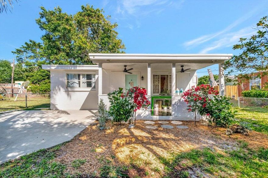 Welcome to this delightful bungalow, ideally located just 1 mile from the stunning white sandy beaches in a highly sought-after family neighborhood in Palm Beach County! This charming property offers a rare opportunity with no HOA, allowing you the flexibility to make it your own. With its historic character and timeless details, the home sits on a spacious lot surrounded by mature trees, creating a serene retreat just minutes from all the excitement Delray Beach has to offer. Located just 3 blocks from Swinton Ave and .4 miles from the vibrant new Sunday Village, this home is perfectly positioned in a rapidly growing area, with luxury homes being built nearby. It's the lowest price point for living within walking distance to the trendy shops, restaurants, and nightlife of downtown Atlantic Ave.