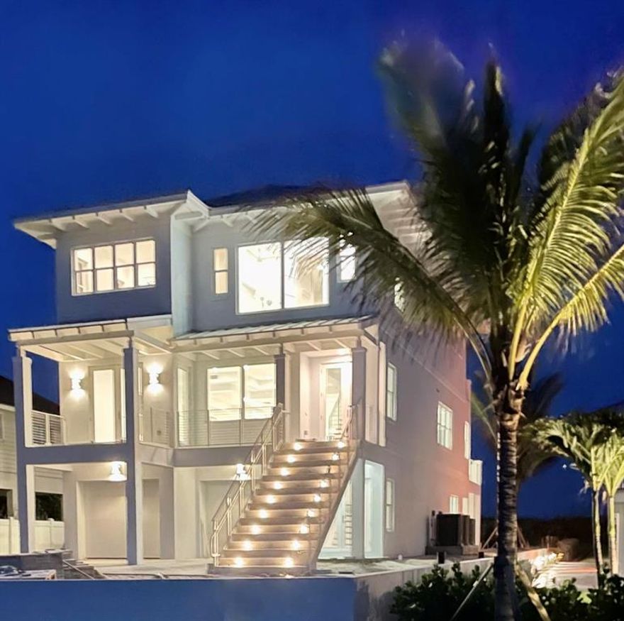 Rare Opportunity ! Under Construction - Delivery expected 9/21- Oceanfront to River - Dock & boat lift - Latest in Contemporary - Key West Style Living. 3BR, 4.5 Bath + 2 Extra Rooms on 1st Floor.Private Elevator. 2nd Flr Open plan design. High quality materials (Sub Zero, Hansgrohe, Wolf, Franke appliances)  Tot. 6202 SF inclusive Patios, Balc, garage - Views- Views-Views- ''VillAzur'' has it all ! '' SunRises & SunSets- Boaters Dream!  No HOA.