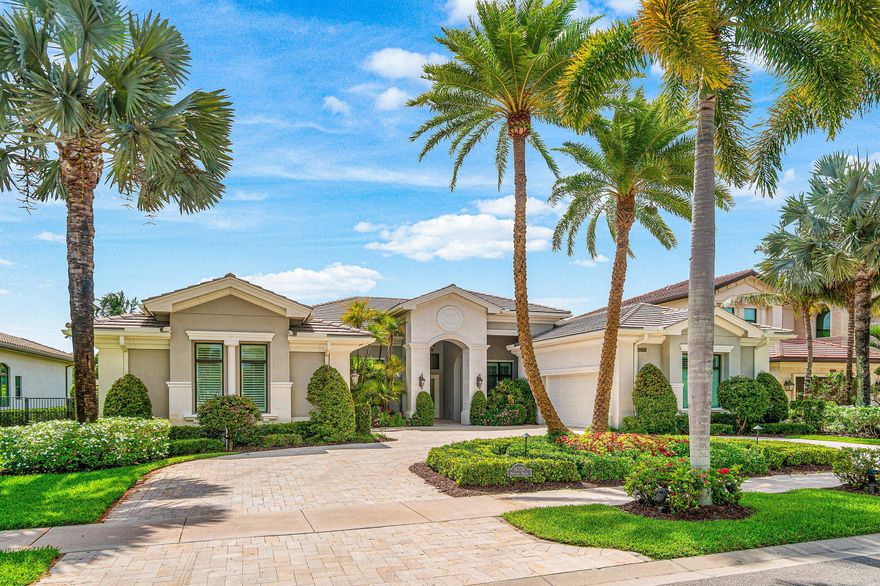 Exquisitely decorated by Brown Interiors, this sprawling one story Versailles is set on a lake in the prestigious Kensington enclave of Seven Bridges. This home showcases extensive customization: porcelain tile and wood flooring, built-ins, wallpaper, designer light fixtures, highly upgraded bathrooms, generator and beautiful window treatments. The backyard oasis hosts a resort-style heated pool with spa and a summer kitchen. A sophisticated, turnkey residence for the most discerning buyer that can come fully furnished. This floorplan has 3 en suite bedrooms, a club room, home office and 4 car garage. Luxury living is redefined at Seven Bridges where residents have access to world class amenities including a gourmet restaurant, 3 pools, elite tennis program, pickleball and fitness classes.