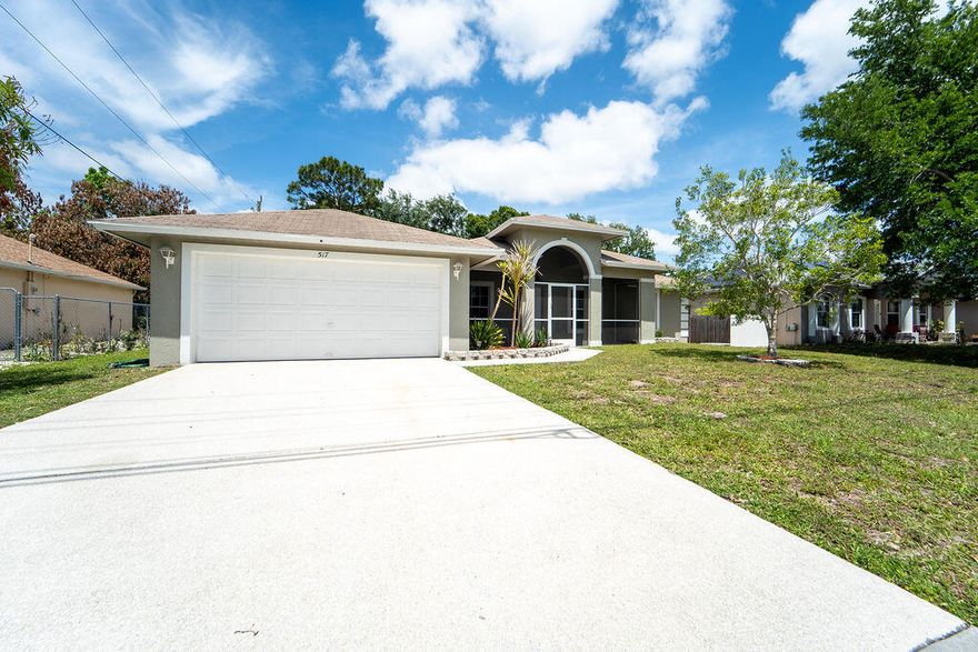 Must see this impeccably maintained 3-bedroom, 2-bath CBS single-family home. Recently painted exterior and a brand-new screened-in front porch offer exceptional curb appeal and added living space. The bright, open layout features a spacious office area, perfect for working from home. The kitchen is equipped with stainless steel appliances. Enjoy a large backyard with plenty of room for a pool. Located in a safe, desirable area with easy access to I-95 and the Florida Turnpike. A brand-new roof will be completed prior to closing.