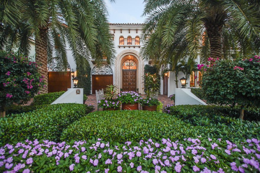 This Exquisite Spanish Colonial Estate features Old World Charm with the function and flow of a Modern Home. Designed by renowned Affiniti Architects, discover unparalleled Quality and One-of-A-Kind Interior Detailing. The Interior is a masterpiece featuring a Breathtaking Sweeping Staircase, Marble Mosaics, Hand Painted Artistry, Terra Cotta Mosaics made by Italian Artisans, Rich Granites, Custom Cabinetry, Elegant Sconces and Wood Beamed Ceilings. The Resort Style Pool/Patio includes and Incredible Summer Kitchen perfect for Entertaining. For the Boater, Great Dockage and only Minutes to the Inlet.