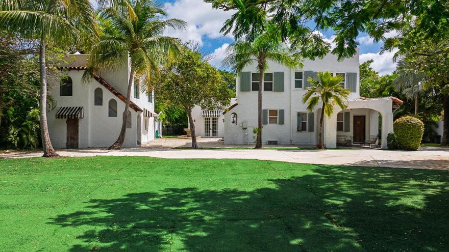 Welcome to this gorgeous 1920s Spanish Compound in the Heart of West Palm Beach. Step into a piece of timeless Palm Beach history — a stunning Spanish-style estate celebrating its 100th year. Once owned by the best friend of Lilly Pulitzer, this one-of-a-kind property captures the essence of Old Florida charm with a touch of bohemian luxury.
Set on a lush ½-acre in one of West Palm Beach's most desirable neighborhoods, this thoughtfully restored compound features a 4-bedroom main house, a spacious 1,200 sq/ft studio with vaulted ceilings, and two private apartments — offering flexibility for guests, staff, or extended family.
Every corner of this estate has been curated with care, blending original architectural details with elegant modern updates. The grounds are a tropical paradise, stroll through the orchid garden, gather by the fountain, or host unforgettable dinners and celebrations in the courtyard under twinkling bistro lights.
Perfect for seasonal stays, family gatherings, or business retreats, This is more than a property  it's an experience. Enjoy the vibrant lifestyle of West Palm Beach, with the city's best shopping, dining, and cultural attractions just a short walk away.
Historic. Elegant. Unrivaled. Come discover the magic of this property  where heritage, artistry, and elegance meet.