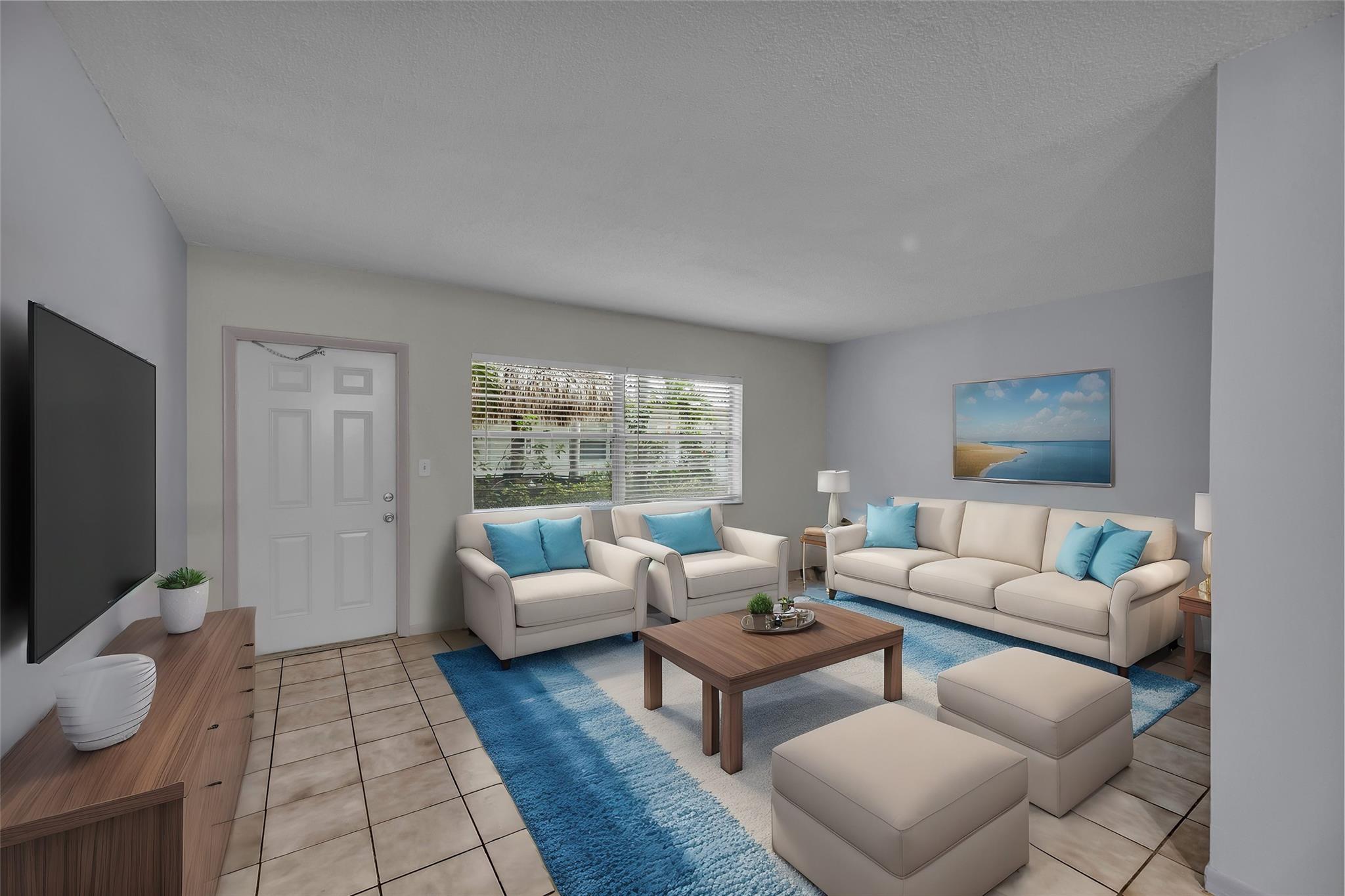 Lighthouse Point: Wonderful 1 bedroom, 1.5 bathroom unit located on the first floor. This unit boasts tile flooring throughout, a half bath off the Living room & a full bath in the bedroom. The bedroom is spacious & has 2 large wall closets & great natural light. Kitchen has granite counters, maple cabinets, lots of storage, dishwasher & white appliances. This boutique community is well maintained & offers a lovely community pool & patio area, nice tropical garden space, laundry facilities on each floor, & plenty of well-lit parking. Enjoy the close proximity to the grocery store, library & parks. This is an all-ages community, quick move in options available, and ready right away! Rent includes monthly pest control. Tenant pays electric, water, cable and internet. Unit is unfurnished.