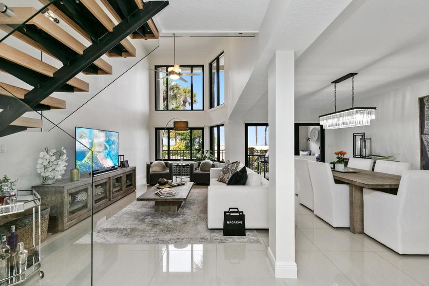 Beautifully renovated two story condo that lives like a townhouse just steps away from the beach. Gorgeously furnished with Restoration Hardware furniture. Comes with two parking spots and two storage closets. Located across the street from the beach. Full impact windows & sliders. Enjoy ocean views from your bedroom! Available starting April 1st and building requires minimum 3 months leasing period. Unit is available for 2026 season.