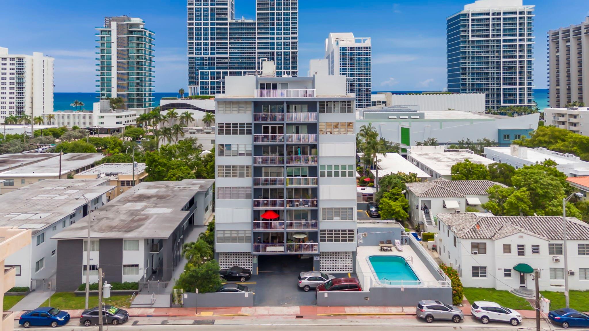 REMODELED 2-bedroom, 2-bathroom unit in a prime location of Miami Beach ! FEATURES NEWER KITCHEN w/ QUARTZ COUNTERTOPS , NEW appliances, including WASHER & DRYER. NEWER FLOORING. Enjoy the convenience of being within walking distance to the beach, restaurants, shops, coffee houses, schools, and more. This unit offers a fantastic lifestyle in a desirable area. The property features a secure lobby, a community pool, an elevator, and one assigned parking space. Building has reserves and all assessments have been paid by seller. WALK TO BEACH.!! 2 BLOCKS FROM BEACH. FINANCING OK.
