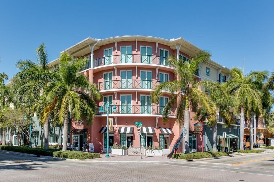 This ideal 1-Bed/1-Bath condo in THE ASTOR is perfectly situated just 2 blocks from Delray Beach's famous Atlantic Avenue, placing you in the heart of the vibrant Pineapple Grove arts district. You'll have endless dining, shopping, & entertainment options within easy walking distance. The unit itself features a kitchen w/ granite counter, S.S. appliances, & a pantry, along w/ high ceilings & an open floor plan grounded by ceramic tile floors. Storage is plentiful, w/ a large foyer closet, 2 linen closets, & a generous bedroom w/ a walk-in closet. The bathroom is appointed w/ double sinks, a shower/soaking tub combo, & marble finish. Building amenities include assigned parking in a gated garage & a lovely rooftop pool complete w/ a gas grill area. Unfurnished Annual Rentals Only. Pets on case-by-case basis per owner.