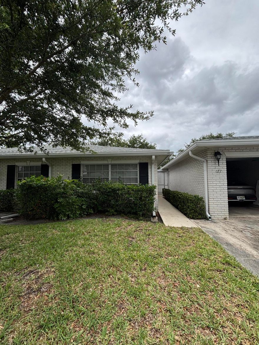 Welcome to this well maintained 1 bedroom, 1.5 bathroom villa offering comfort, convenience, and a rare garage space. Move in ready, this home features tile flooring throughout for a clean, low maintenance feel. The open living and dining areas create an inviting space, while the spacious bedroom offers ample closet space. The additional half bath adds convenience for guests, and the private garage provides secure parking and extra storage. Maintenance includes cable, exterior insurance, roof, lawn care, water, sewer, and trash. The community offers heated pools, fitness center, tennis, pickleball, and more. Conveniently located and priced to sell, this is a great opportunity in a sought after community.