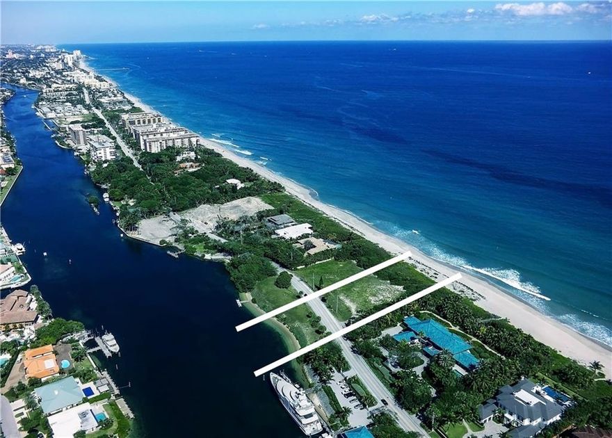 This desirable building lot is located on Hillsboro Mile, which is also known as “Millionaire Mile”; home to exclusive estates priced up to $140 million. Hillsboro Mile has less than 60 residential estate lots and less than 3 remain undeveloped. Unique 47000 sq. ft. lot is one of the highest ocean front lots in all of S Florida at 20+ feet above sea level. Build your dream estate… with ocean and intercostal access, private beach that has no public access,close to rest,shopping and conveniences