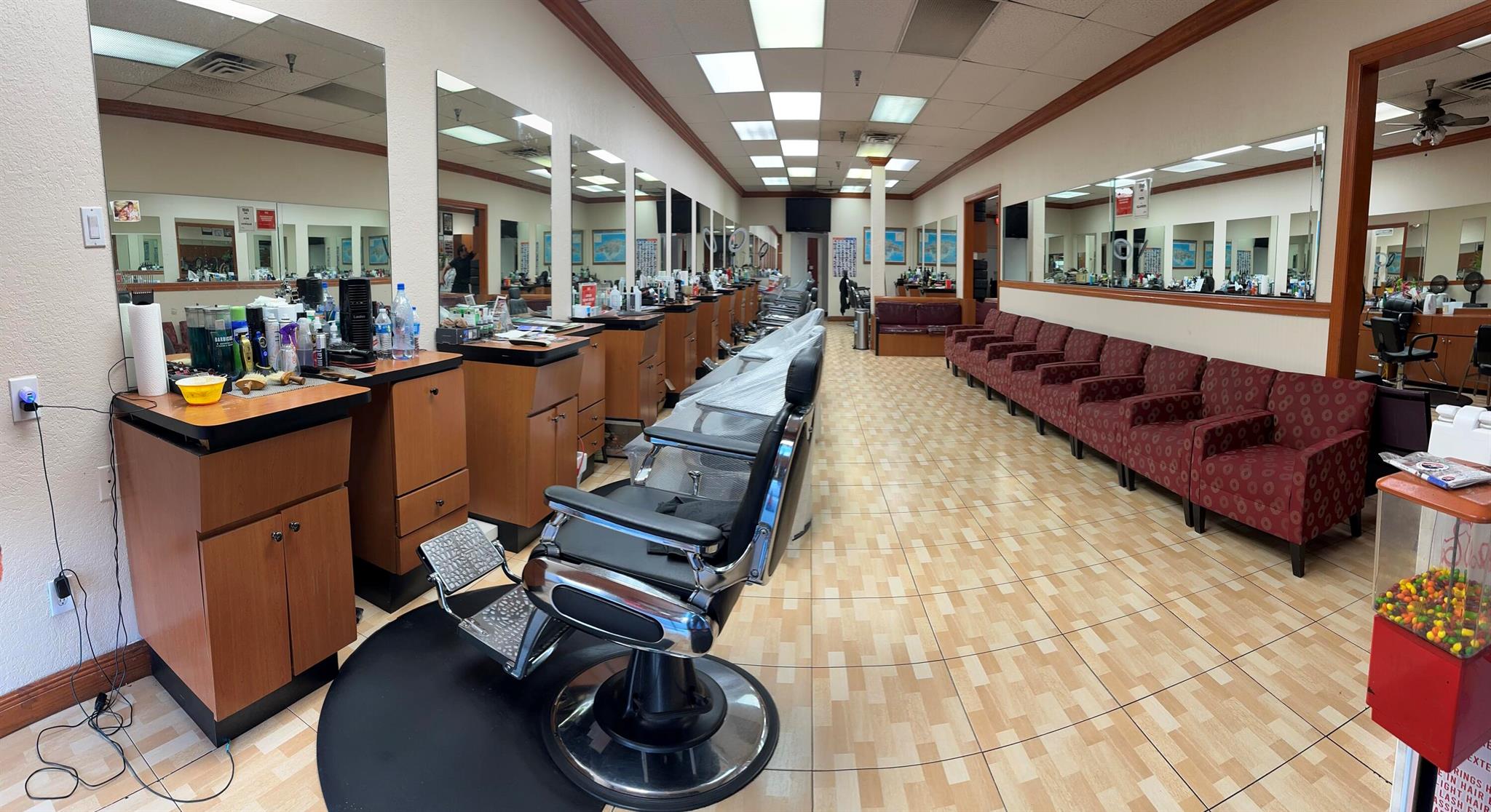 Serving the community for nearly 20 years! This well-established, high-end salon boasts excellent visibility and high foot traffic. Located in the heart of Broward County in City of Miramar ideally between the FL-Turnpike and I-75. This turn key salon, divided with barbers on one side and hair stylist on the other, is fully equipped with the following:twelve (12) barber chairs w mirrorseight (8) salon chairs w mirrorseight (8) hair dryersnine (9) hair washing sinksone (1) full nail stationone (I) full pedicure stationThe professional yet warmth atmosphere of the most talented team of barbers, hair stylists and nail technicians have been a staple to the community for almost two decades. Their passion, hard work and dedication ensures a seamless transition to the new