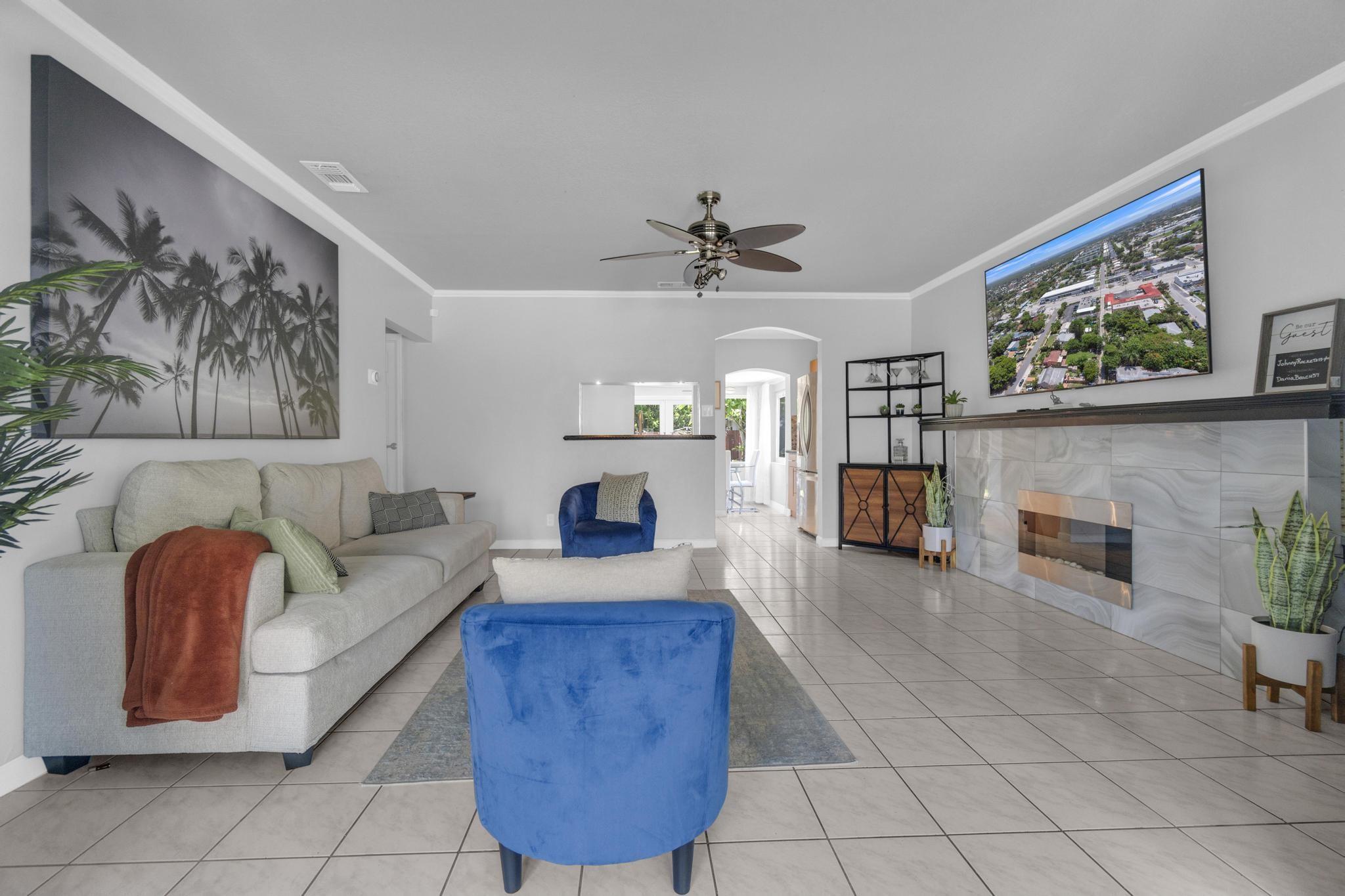 This is your perfect opportunity to acquire a beautiful, updated property in the heart of Dania Beach. This property is conveniently located 1 block west of US1 and is only 5 minutes away from the beach and 10 minutes away from Ft. Lauderdale Airport. This home features a HUGE backyard, which is great for entertaining company, a kids play area, and great for pets. There is plenty of room to park a boat and to expand the property in the future. This property has a designer fireplace and impact windows & doors, with an open concept, with a modern kitchen and stainless steel appliances. You have to see it!!!!