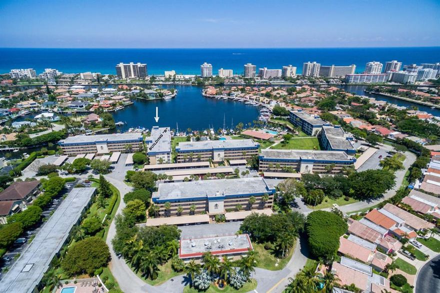 Seller is super motivated and wants an offer now!  This 3rd floor condo is on the water with boat dockage available.  Dock space is only $2.00 per foot per month. Enjoy East Delray Beach living in this light & bright 3rd floor unit with beautiful water views.  Beautifully remodeled kitchen has newer appliances, newer cabinetry & granite counter tops. Furniture is negotiable. Active community with meticulously maintained tropical grounds, a recreation center with a full social calendar, two heated pools, full gym and a library. Minutes to downtown Atlantic Ave. restaurants & art galleries. 3 minutes to the beach! Bring your boat!! Docking is available for a very small fee and there are no fixed bridges to the ocean.  Just reduced for fast sale. Don't miss out on this super nice unit.