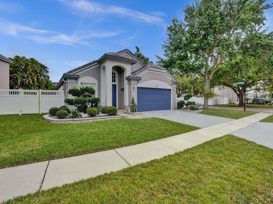 Discover a beautifully renovated home in Tamarac that effortlessly combines elegance and functionality.  This lovely residence offers 3 brs, 2 baths, and 2108sf of living space. The interior features porcelain tile throughout the common areas and laminate flooring in the bedrooms, a newer kitchen (appliances 2018), and updated bathrooms.  Recent upgrades include a new roof and A/C unit, both under 4 years old. The home also features a 2-car garage, screened back patio with marble pavers, and a corner lot location. Residents have access to a tennis court and community swimming pool. No rental restrictions. Up to 30 days needed for HOA Approval. Schedule a viewing today and experience the timeless charm of 5836 North Plum Bay Parkway.