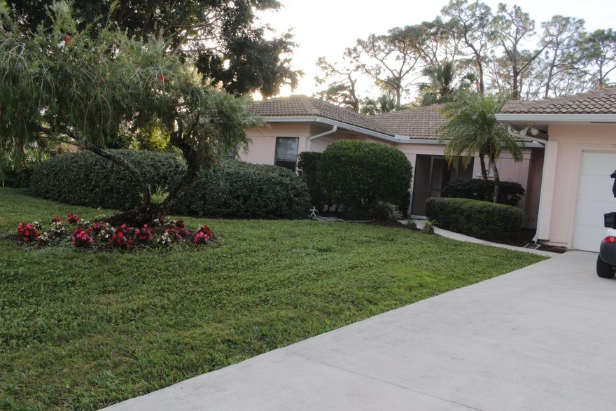 Piper’s Landing Yacht & Country Club is a Golfers, Boaters, and Tennis Players Paradise.
This adorable cottage has 1796 sf with a private backyard and view of the golf course. Includes a screened in patio with private pool. Two car garage and room for your Golf cart which is included. A/C storage office off the garage. Piper’s Landing Y&CC is a Golfers, Boaters, and Tennis Players Paradise. Play golf on an award winning 18-hole golf course with no trail or cart fees. Amenities include 5 Har-Tru tennis courts, 49 Slip Marina, 31,000 sf clubhouse, fitness center and manned Security Gates. One-time $10,000 non-refundable membership fee and a refundable $65,000 Equity contribution (on the sale of the home). Amenity fees are roughly $1,300/month. See complete HOA Dues. The Pipers Landing golf course was voted:
The Best Private Golf course in Northern Martin County by the Hometown News in 2016.
The best place to play golf on the Treasure Coast for 2017 by Indian River Magazine.
The clubhouse has a Chef that puts out some bodacious food and there are several social activities too numerous to mention. There are Security Patrols 24/7

MEMBERSHIP:
EQUITY CONTRIBUTIONS:
The Equity funds are what Home Owners Associations (HOAs) use as Capital, just like any business. Equity provides operational funds in the bank. The Equity Contributions for Pipers Landing are one-time contributions split into two parts:
~$10,000 is the Membership Application Fee. 
~This fee is non-refundable after approval for membership.
~$65,000 is for our Equity Fund which is the Capital for our HOA. 
~This money is returned to you when you sell your home

HOMEOWNER ASSOCIATION DUES FOR A COTTAGE
The cost of amenities at Piper is just under $42/day or $1,300/month
The personal home owner expenses paid by Pipers       $1,054/month
The total you pay as dues and expenses is            $2,354/month 
The association pays your expenses for:
~Your water and sewer. Piper's is on one master water meter.
~Your tips for all food and beverages in the Clubhouse and golf course.
~Your mid-level Comcast cable charges. 
~You pay for only for premium channels and internet service.
              ~Lawncare and irrigation for your home and the community property.
              ~Common Area swimming pool expenses

If Piper's interests you ask about our Stay and Play package so you can experience the Life Style of Pipers.

To find out more about the lifestyle that is uniquely Pipers go to www.PipersLanding.com