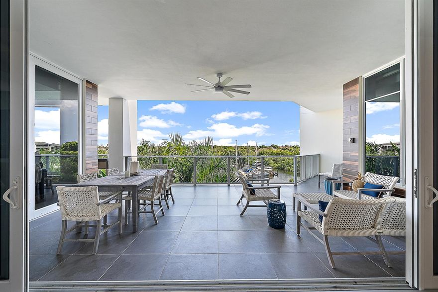 Beautiful Penthouse residence with spectacular marina views, private elevator entry, & sought-after SE exposure. Built in 2018, Azure offers the finest in full concierge services within an intimate boutique community. Enjoy both sunrise & sunset from your nearly 4,000 sq. with direct marina views, just moments from the Intracoastal & Juno's pristine blue-water beaches. Step from your privately keyed elevator into a light-filled open floor plan designed for effortless living. Guest suites feature private en suite bathrooms & spacious walk-in closets, offering comfort & privacy for family & visitors. Residents enjoy first-class amenities, including a 24/7 manned gate, concierge services, fitness centers, heated lap pool & spa, sauna, private climate-controlled wine room, putting green,