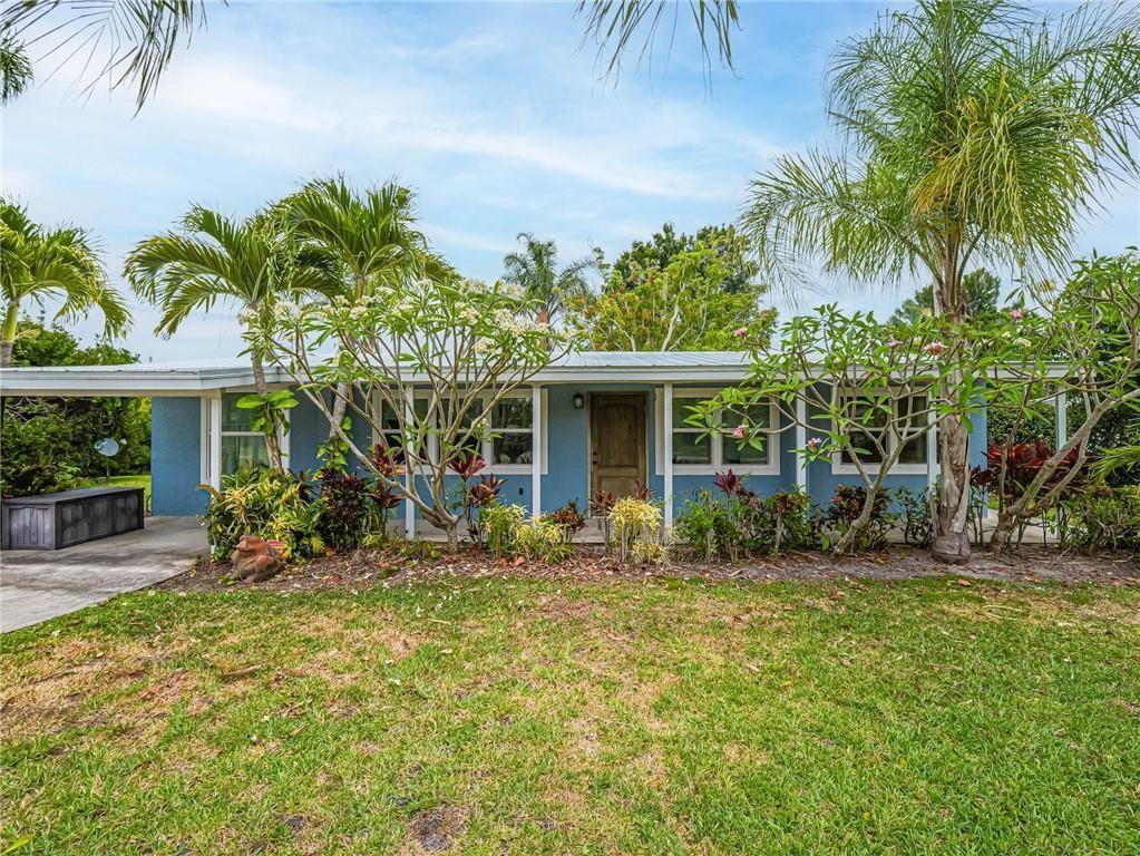 Available September 10th! Charming 2 bedroom+bonus room, 2 bath home now available in the highly sought after Rock Ridge Community. Stunning updated kitchen, remodeled baths, polished terrazzo, fenced in backyard, impact windows and private corner lot. Just moments away from stunning beaches, shopping, dining, and more! Welcome home to the best neighborhood in Vero Beach! Pets are welcome!