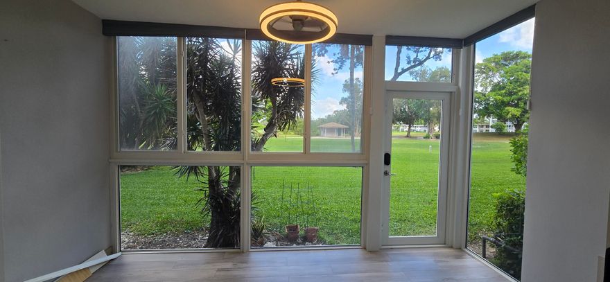 Beautiful 2BR/2BA first-floor condo with serene golf course views! Patio is enclosed and can be used as 3rd bedroom or an office. This well-maintained unit features a renovated kitchen with modern finishes, spacious living and dining areas, and abundant natural light. Enjoy relaxing on your patio overlooking the lush greens. Convenient first-floor location with easy access and no stairs. In-unit washer and dryer for added comfort and convenience. Located in the desirable Palm Aire community, just minutes from shopping, dining, and only 6 miles to the beach. THIS CENTRALLY LOCATED COMMUNITY OFFERS 3 GOLF COURSES, POOLS, TENNIS COURTS, PICKLEBALL AND MORE. Water, internet and cable TV included in rent. Don't miss this opportunity to live in a peaceful, well-kept setting in Pompano Beach! 700 MIN. CREDIT SCORE. LESSEE IS REQUIRED TO PROVIDE A $500 COMMON AREA DAMAGE DEPOSIT CHECK/MONEY ORDER MADE PAYABLE TO THE ASSOCIATION.