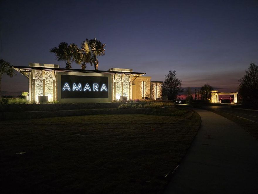 Brand-new construction opportunity in the highly sought-after Amara community! Situated on premium Lake Lot 20, this beautifully designed Regalia model offers stunning water views and elegant single-story living with 3 bedrooms, 3 baths, a den/flex space, and a spacious 3-car garage, 145k in options, plus lot. Thoughtfully designed with an open-concept layout, expansive great room, gourmet kitchen with oversized island, café dining area, and a luxurious owner's suite overlooking the lake. This home is currently under construction with estimated completion in August 2026, giving buyers the rare opportunity to secure a new home without the lengthy build process. Built by DiVosta with quality craftsmanship and backed by a transferable 10-year limited structural warranty.