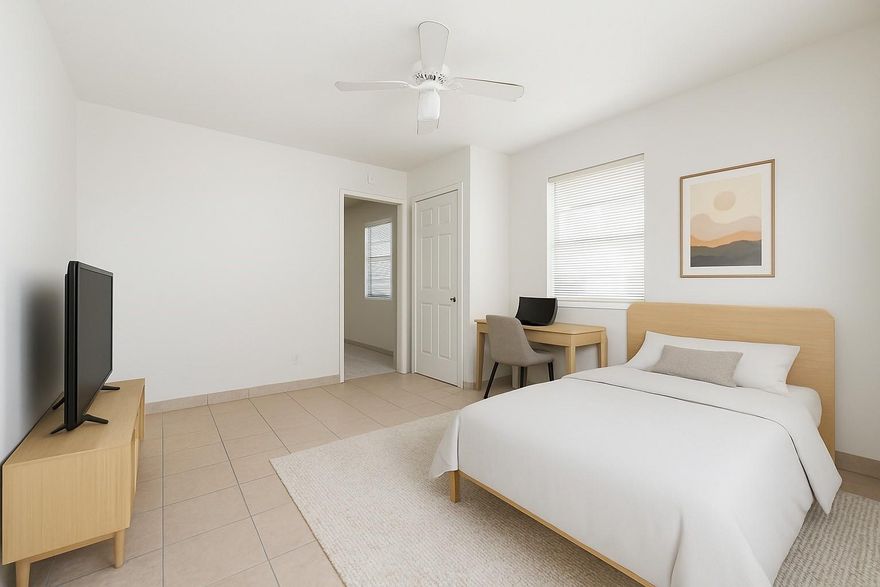 Discover clean, efficient studio living in the heart of Hallandale Beach! This freshly updated efficiency offers a private, low-maintenance lifestyle just minutes from I-95, the Turnpike, and major roadways—perfect for workers and daily commuters. Enjoy a refreshed kitchen, bathroom, flooring, and AC in a quiet setting with convenient access to shopping, dining, and the beaches. Move-in ready and Section 8 friendly!