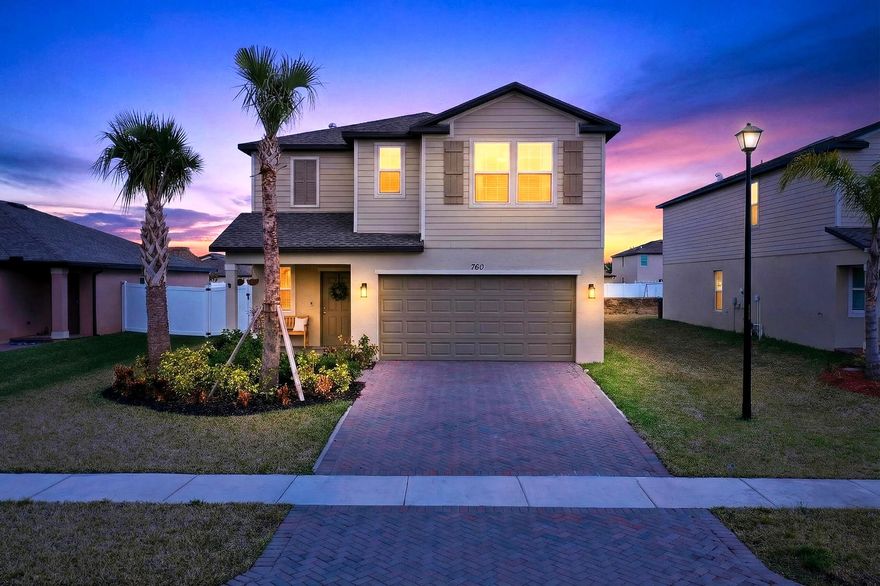 *SELLER OFFERING 10k CONCESSION TOWARDS CLOSING COSTS* Located in Bent Creek in Fort Pierce, this 2024 Jefferson model by Lennar offers over 2,400 sq ft with 6 bedrooms and 3 full bathrooms. The open-concept layout features an open concept kitchen flowing into the living and dining areas, plus a first-floor bedroom and bath ideal for guests or multigenerational living. Upstairs, enjoy a generous primary suite and additional bedrooms with ample space. Bring your pets for this spacious fenced yard. Bent Creek residents enjoy resort-style amenities including a pool, clubhouse, and park. Move-in ready and built in 2024, this home offers space, style, and community.