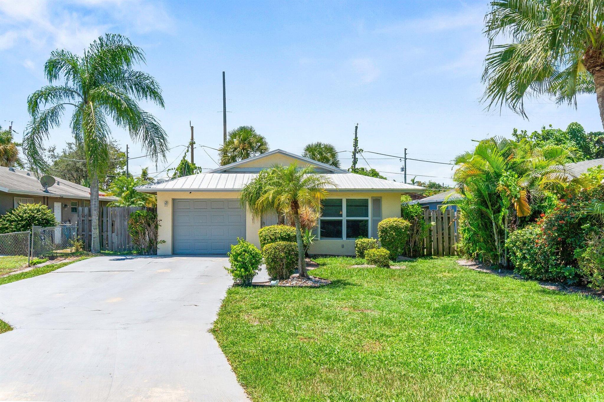 Don't miss this 2 bed/2 bath/1 car garage home zoned for A-rated schools in the NON-HOA community of Biltmore Terrace. The CBS home has a metal roof (2017), impact windows, 2020 AC, and 2023 Water Heater. Conveniently located just a short walk from the A-rated Hidden Oaks K-8 school and also zoned for A-rated middle and high schools. Easy access to both I-95 and the Turnpike, as well as proximity to shopping and dining options. The property is less than 1 mi from the new Publix at Aberdeen Sq, minutes from local parks and library, and a few miles from Harvey E. Oyer Jr. Park Boat Ramps, and the beaches!