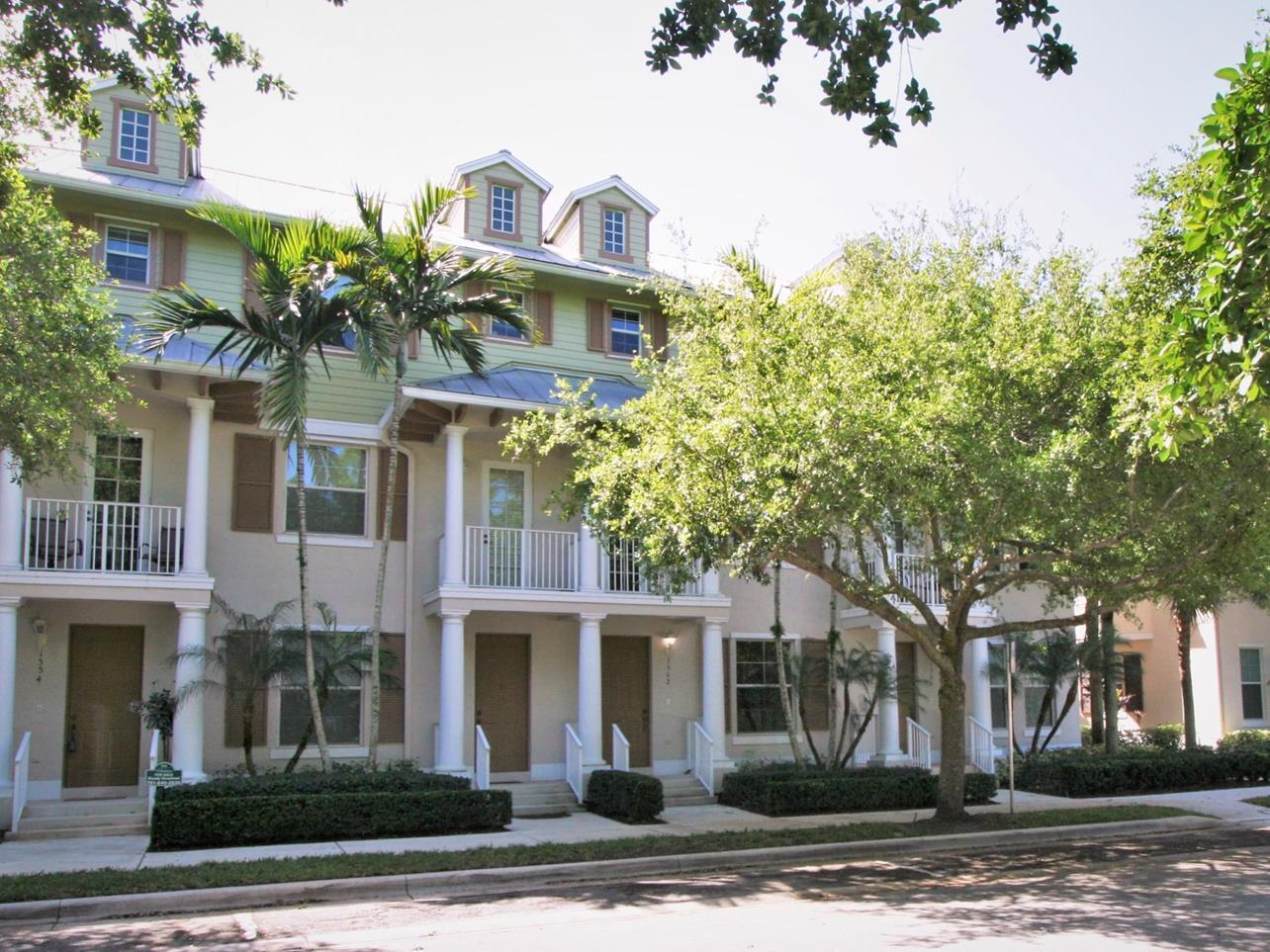 Abacoa: Only 1/2 mile to Roger Dean Stadium! All 3 bedrooms have private full bathrooms, plus there's a powder room on the 2nd floor. Plenty of parking with a 2 car garage, plus street & driveway parking. Features include; a covered balcony, primary bedroom includes a sitting area & an adjacent office/loft space, hardwood floors in living and dining areas. Formal dining room can be used as an office space or den/4th bedroom. Pet friendly. Just 1 block from Independence Middle School which is a hurricane shelter and not in a flood zone. Powerlines are underground and unlikely to lose power in a storm. Close to stadium, skate park, tennis, basketball, soccer fields, walking trails, Town Center, beaches and more.