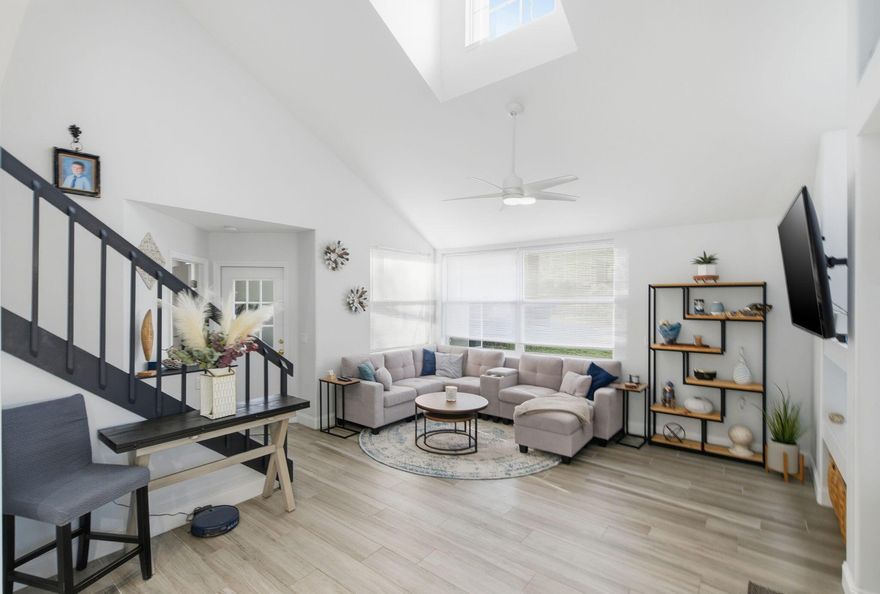 Step inside this fully remodeled and thoughtfully reconfigured Wellesley townhome in Sunset Trace. This one of a kind 3-bedroom layout offers a modern, open feel with smooth ceilings, tile flooring, and a dedicated primary suite for added privacy and comfort. The kitchen and bathrooms have been updated with contemporary finishes, newer appliances, and smart design choices that maximize space and function. Accordion shutters upstairs provide peace of mind, while a new roof adds major value. With a beautifully redesigned floorplan, turnkey condition, and a price point under $300K, this home stands out as one of the community's most impressive offerings. Perfect for anyone looking for style, convenience, and low-maintenance living in a prime location. Located in Palm City