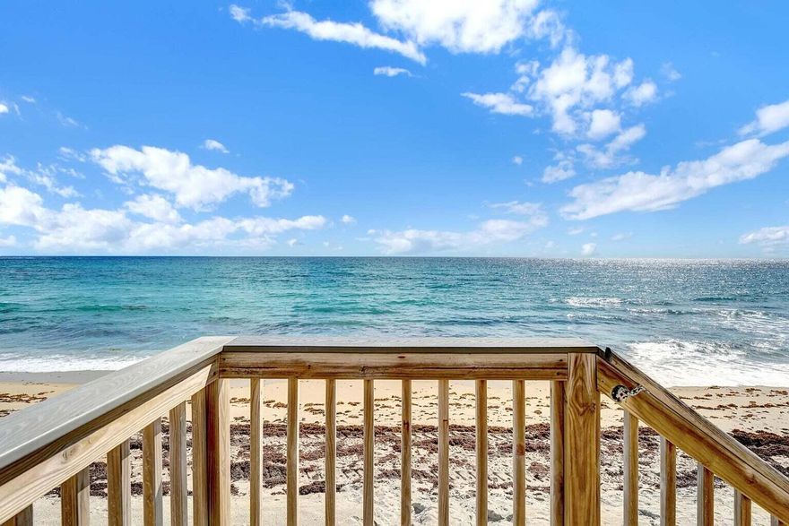 Completely reimagined to perfection, this beautifully renovated 2-bedroom, 2-bath oceanfront residence at Palmsea delivers the quintessential South Palm Beach lifestyle. Every detail has been thoughtfully curated to combine modern luxury with effortless coastal living.Enjoy a bright, open split-bedroom floor plan with elegant finishes throughout and a private balcony showcasing breathtaking ocean views. The impact-rated windows and sliding glass doors frame the stunning seascape while providing peace of mind and energy efficiency.Palmsea offers resort-style amenities including an oceanfront pool, clubhouse, fitness center, billiards, card room, BBQ area and sauna. Everything you need for a truly elevated coastal experience. Ideally located just minutes from The Eau Palm Beach