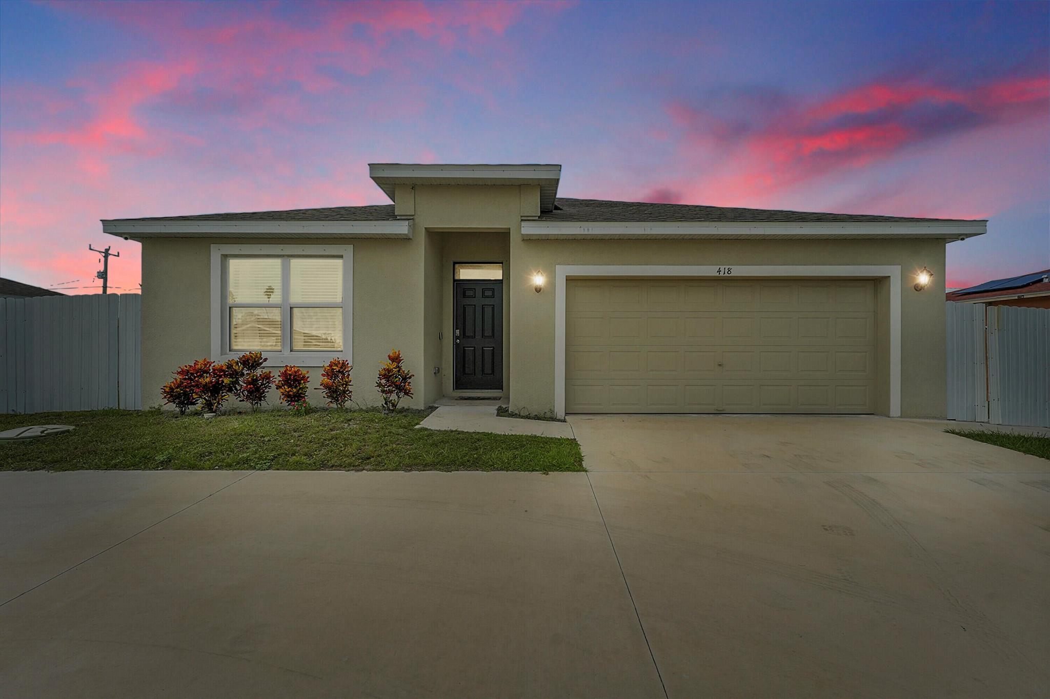 STUNNING 4-BEDROOM HOME WITH POOL IN PORT SAINT LUCIE BUILT BY DR HORTON IN 2023 WELCOME TO YOUR DREAM HOME! THIS BEAUTIFUL MAINTAINED 4 -BEDROOM ,2 BATHROOM RESIDENCE IN PORT SAINT LUCIE OFFER THE PERFECT BLEND OF COMFORT,LUXURY AND FUNCTIONALITY. STEP INSIDE IN AN OPEN CONCEPT LAYOUT FEATURING A SPACIOUS LIVING AREA THAT SEAMLESSLY CONNECTS TO A MODERN UPGRADED KITCHEN COMPLETE WITH QUARTZ COUNTERTOPS, SLEEK CABINETRY AND STAINLESS STEEL APPLIANCES PERFECT FOR ENTERTAINING OR EVERYDAY LIVING. THE MASTER SUITE INCLUDES A CUSTOM DESIGNED CALIFORNIA CLOSET,OFFERING AMPLE STORAGE AND A TOUCH OF LUXURY. SPACIOUS ROOMS AND UPDATED BATH. ENJOY FLORIDA LIVING AS ITS BEST IN YOUR PRIVATE,FULLY FENCE BACKYARD, FEATURING A SPARKLING SWIMMING POOL IDEAL FOR RELAXING OR HOSTING GATHERINGS. ADDITION