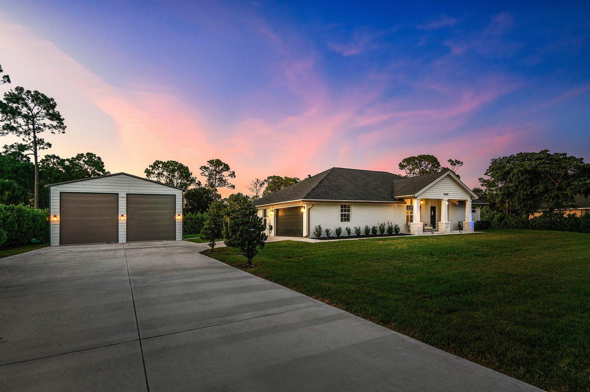 You dont want to miss out on seeing this stunner! This amazing Farmhouse modern pool home is a show stopper and a must see for any buyer in the market. No detail was over looked and no expense was spared. This gorgeous 4 bedroom 2 bath home sits on manicured 1.28 acre lot with automatic gates for the added security. The 1500 sq foot detached garage is amazing as it features 2 huge ceiling fans, sound system, power and spray insulation. The pool area is the ideal location for any event with the crown jewel being the game pool with sun deck. the patio features limestone pavers and a cabana area that would rival any resort. As you make your way into this amazing home your eyes will be drawn to the detail in the wood like tile such as the herringbone pattern in the foyer