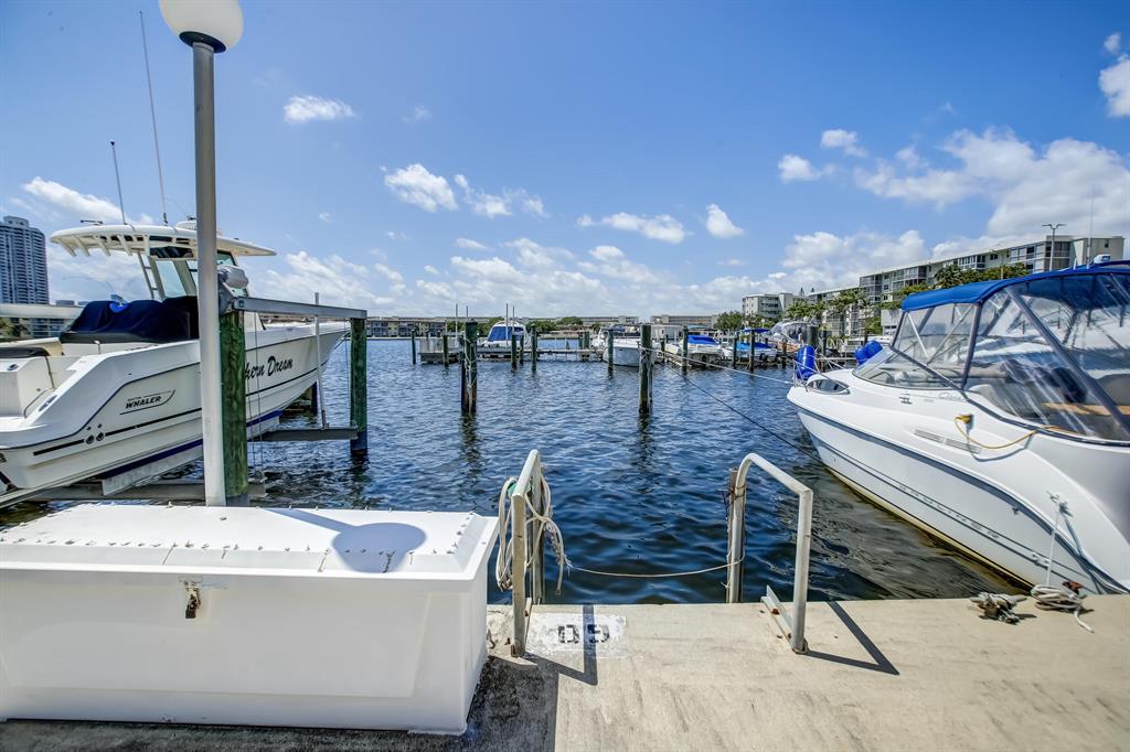 Deeded dock space for owners of Del Prado Condo. Up to 40ft boat. Ocean access. Water and electric. 2nd dock slip in from end of dock. 2 bedroom, 2 bath condo with direct bay views - and overlooking this dock space - also being sold separately, listed at $300,000. Address of condo is 18041 Biscayne Blvd 404-4.
