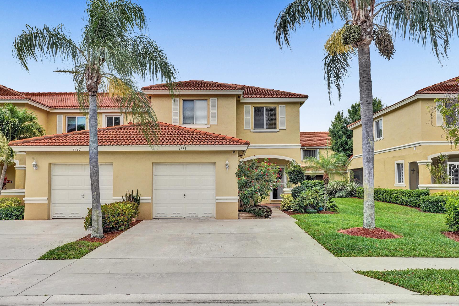 This is your chance to lease this beautifully appointed 3 bed / 2.5 bath townhome in the highly desirable gated community of San Savino in Boynton Beach with single car garage and double driveway. The bright, open plan living room has tile flooring, recessed lighting, crown moulding and a designated dining area. The kitchen features white soft-close cabinetry, accent ambient lighting, quartz countertops, custom pantry with pull out shelves, stainless steel Samsung appliances and a breakfast nook. There is also a spacious laundry room with newer Samsung washer and dryer, large quartz countertop for folding clothes and modern half bathroom.The upstairs of the home has a BONUS loft/den, ideal for extra living space, home office or a 4th guest bedroom. The master suite has laminate flooring,