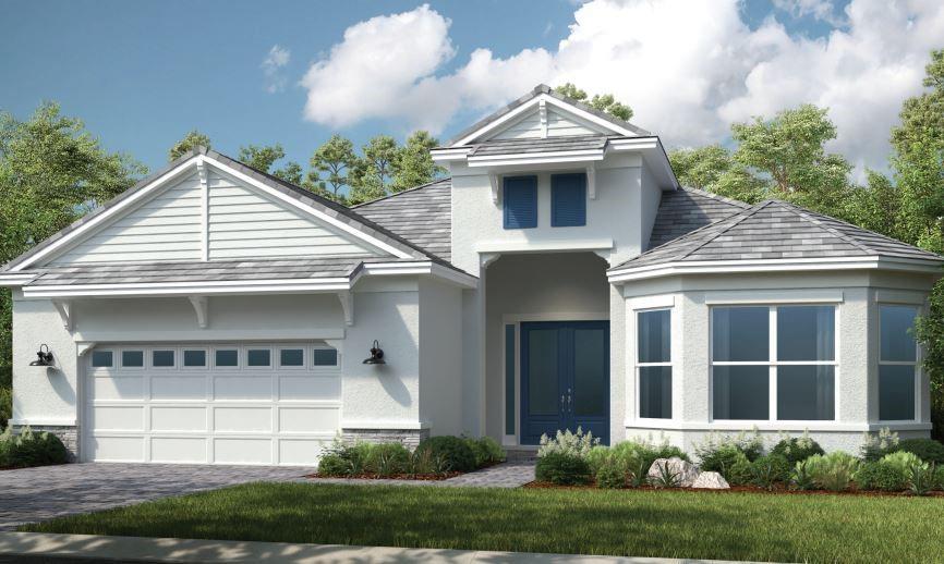 MLS#F10498741 Pre-Construction. The Pallazio at Astor Creek Golf and Country Club offers open-concept living with flexible design options. With 3 bedrooms, a flex room, and the potential for a fourth bedroom or study, this home adapts to your lifestyle. The spacious central area combines the great room, kitchen, and dining space, while the private primary suite features a luxurious bath and oversized walk-in closet. Two guest bedrooms and one with an en-suite bath. A large lanai, accessible from both the kitchen and great room. PLEASE NOTE: This a To Be Built home - buyer can still make their own structural and design selections that will increase the sales price. Estimated build time from contract is 9 to 12 months.