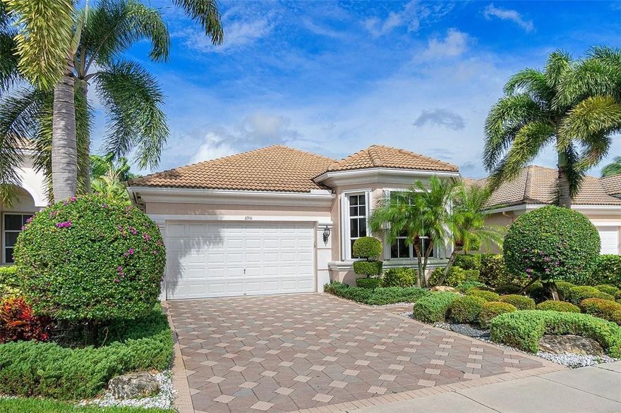 From the moment you enter this home you are welcomed by the beautiful curb appeal in the front & extra wide lake & golf course views in the back.  The Bentley model in Turnberry Isle boasts soaring high ceilings, lots of natural light & detail features throughout this 2 bed + den/3rd br, 3 bath home. Kitchen updated w/ granite counters & stainless steel appliances, full house water filtration system, custom interior window treatments & full hurricane protection outside and impact garage door.  A/C 2018 w/ new UV light, hot H2O heater 2017, Roof 9 yrs. old.  Nothing to do here but move in and enjoy! Furniture negotiable. CC has a refurbished clubhouse, a state-of-the-art aquatics & fitness facility, 14 tennis & 4 pickleball courts, 2 bocce courts and a redesigned Jim Fazio golf course! Original owners have meticulously maintained and cared for this home.  They purchased this lot because it has the widest view of the lakefront. See attachments.