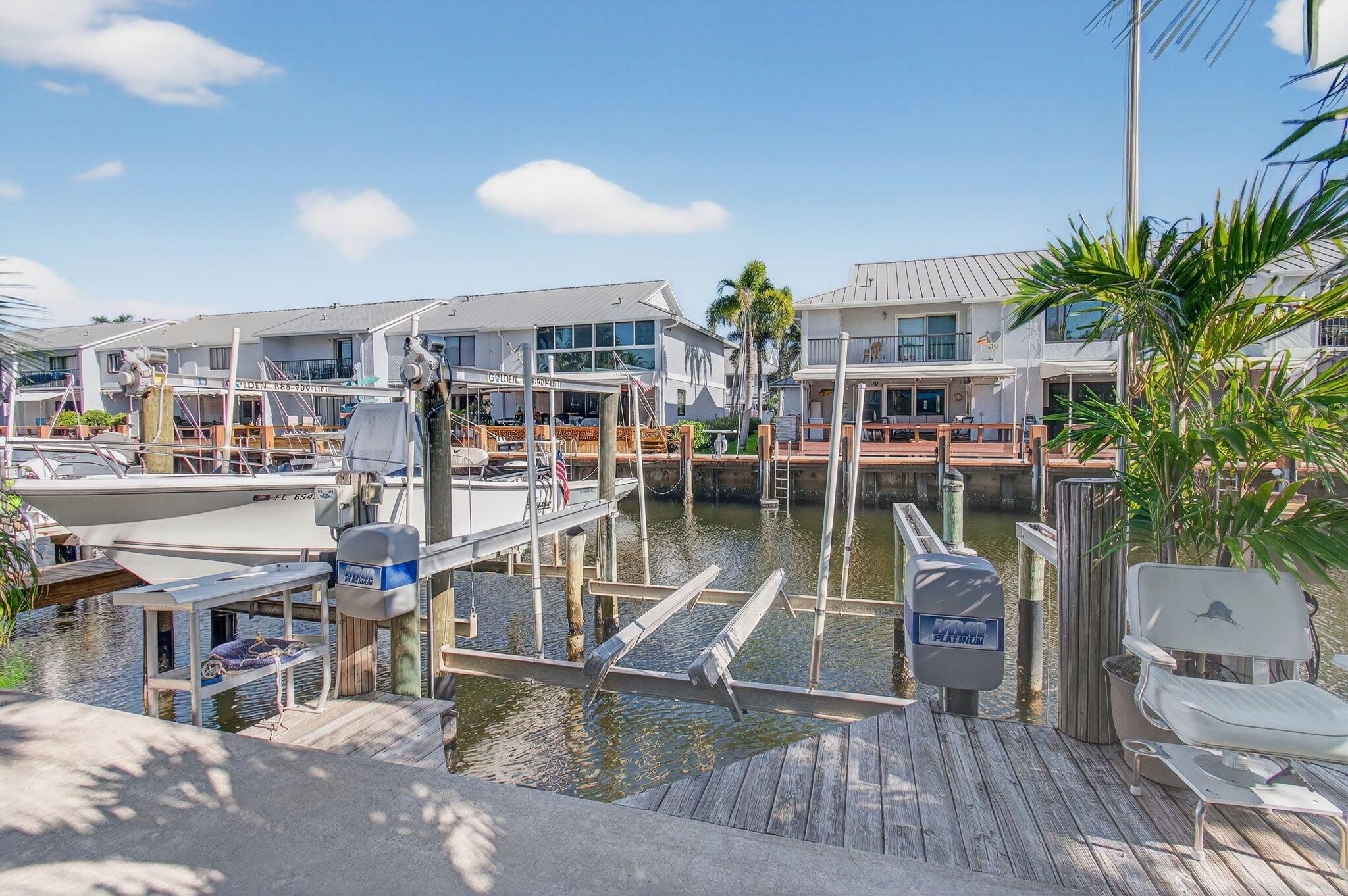Your coastal dream is now available for rent in Boynton Beach! This 2 bed 2.5 bath townhouse has a 22ft. BOAT LIFT (including the engines). It's located on a canal directly off of the Intracoastal Waterway, just 1 mile from the Boynton Inlet. Ocean access with no fixed bridges! This unit has just been completely updated with a brand new kitchen, stainless steel appliances, new flooring, light fixtures, ect. It features impact sliding glass doors and shutters for the smaller windows. Absolute best location, just a short stroll or boat ride away from Boynton's most popular waterfront dining hotspots, Two Georges and Banana Boat. A short bike ride to the beach!