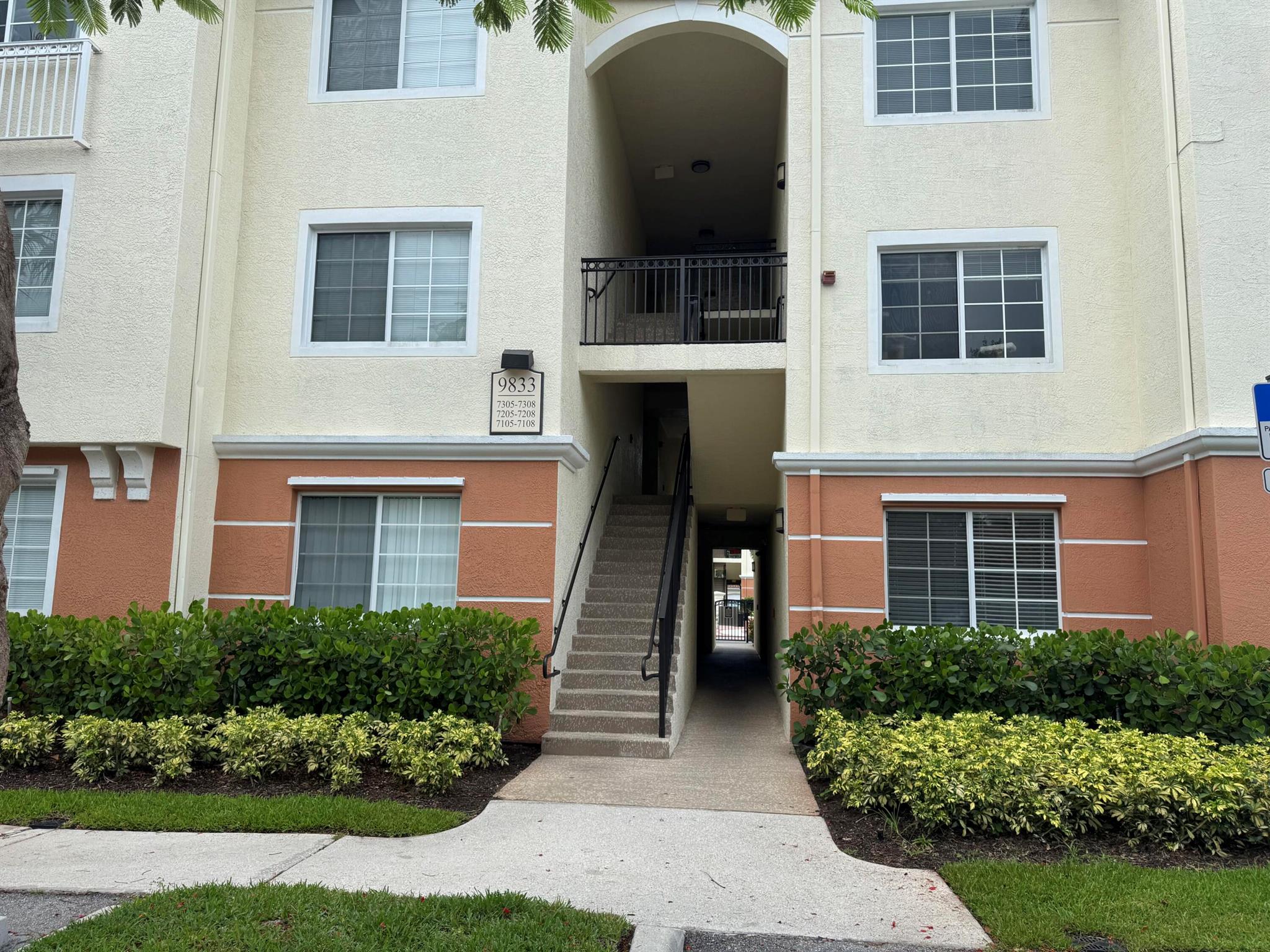 This 3-bedroom, 2-bath first-floor unit comes with a **ONE-CAR GARAGE** and **TWO ASSIGNED PARKING SPOTS**, plus **WATER INCLUDED**! Located in the resort-style Mezzano community, you'll have access to a host of premium amenities, including a fully renovated clubhouse, pool, jacuzzi, walking trails, gated entry, and more. This unique corner unit is in excellent condition and includes three parking spaces--making it a rare find. It's freshly painted, with tiles flooring in the main living areas and NEW vinyls in the bedrooms. Don't miss out on this one-of-a-kind opportunity! The location is also unbeatable, just minutes from I-95, the Turnpike, PBI Airport, public transportation, supermarkets, and much more. See it before it's gone.