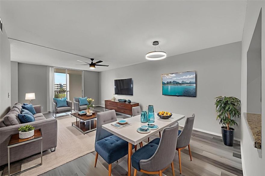 Welcome to the desirable ALL AGES Boca Teeca community! This unit was originally a 2-bedroom, 2-bath and is currently configured as a 1-bedroom, offering the easy option to reinstall the wall & restore it to a true 2-bedroom layout. Great budget allowing to purchase with as little as 3% down. No credit score requirement. This unit features new luxury vinyl flooring throughout, real wood cabinets, and new stainless-steel appliances (excluding dishwasher) in unit Washer/Dryer. Additional updates include new water heater. Conveniently located in East Boca Raton near shopping & dining. AGAIN, Eligible for purchase with as little as three percent down, making it a great opportunity for first-time homebuyers and budget-conscious buyers alike. LOW Maintenance.