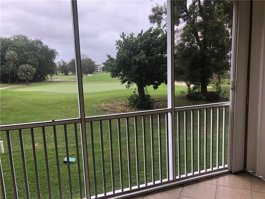 LARGE BRIGHT 1 BED 1 BATH 2ND FLOOR WITH GREAT PANORAMIC GOLF COURSE VIEW. FURNISHED. ORIGINAL WELL MAINTAINED CONDITION.LAUNDRY ROOM RIGHT NEXT DOOR TO CONDO.HEATED POOL,BBQ,CABANA RIGHT NEXT TO BLDG 11.SOLD AS IS. BRING ALL REASONABLE OFFERS. a/c 2011