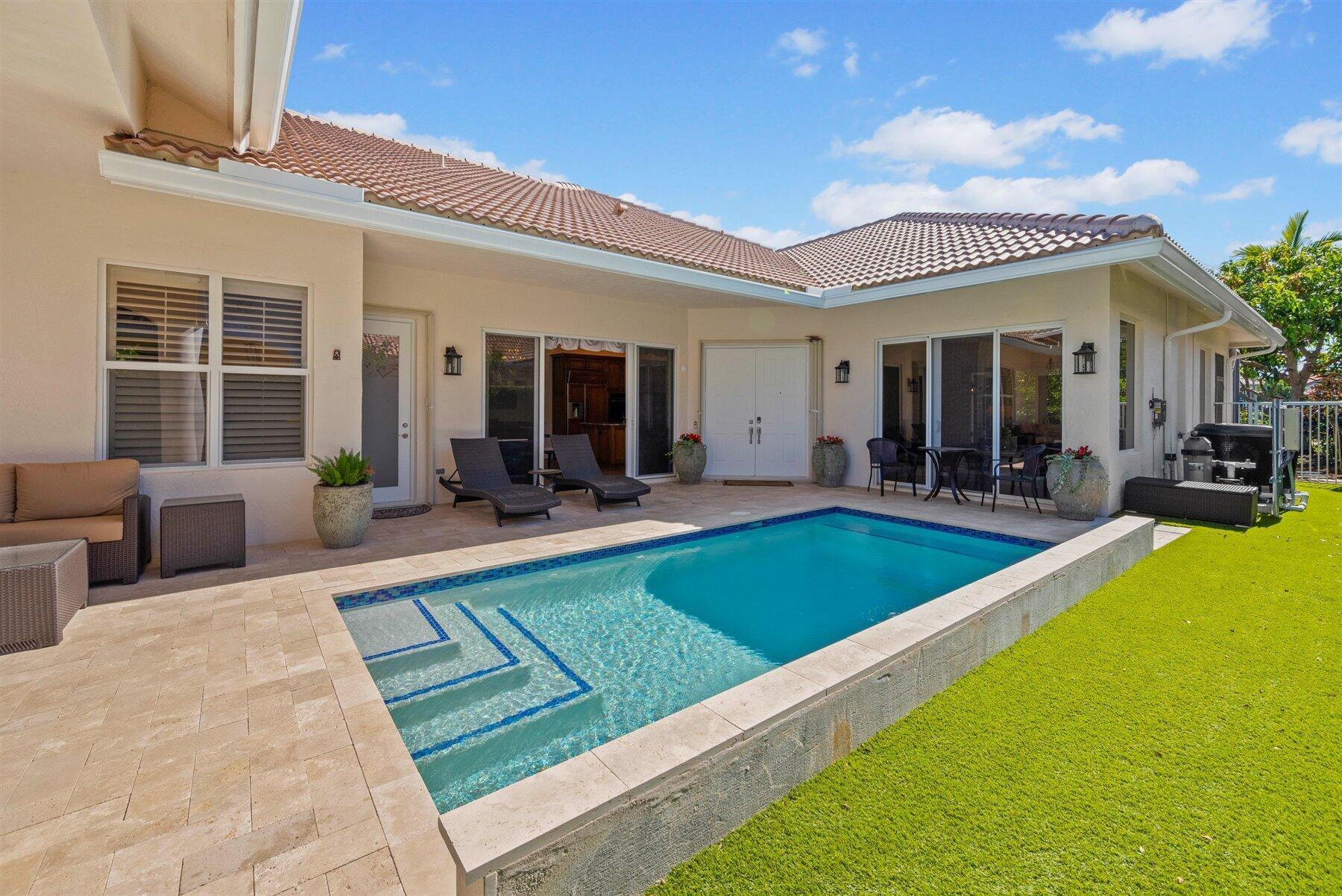 Location, Location, Location! A great opportunity to own a recently updated Shady Oaks home in the prestigious Palm Beach Polo & Country Club.. This 3-bedroom, 3-bath home has it all, from the new heated saltwater pool to the impact glass and whole-house generator, while backing up to the Dunes Preserve within the Polo Club.. This property exudes classic charm with its open floor plan, abundant sunlight, covered screened patio, and wood and plank floors. Enjoy great sunsets too! Truly a MUST SEE property!