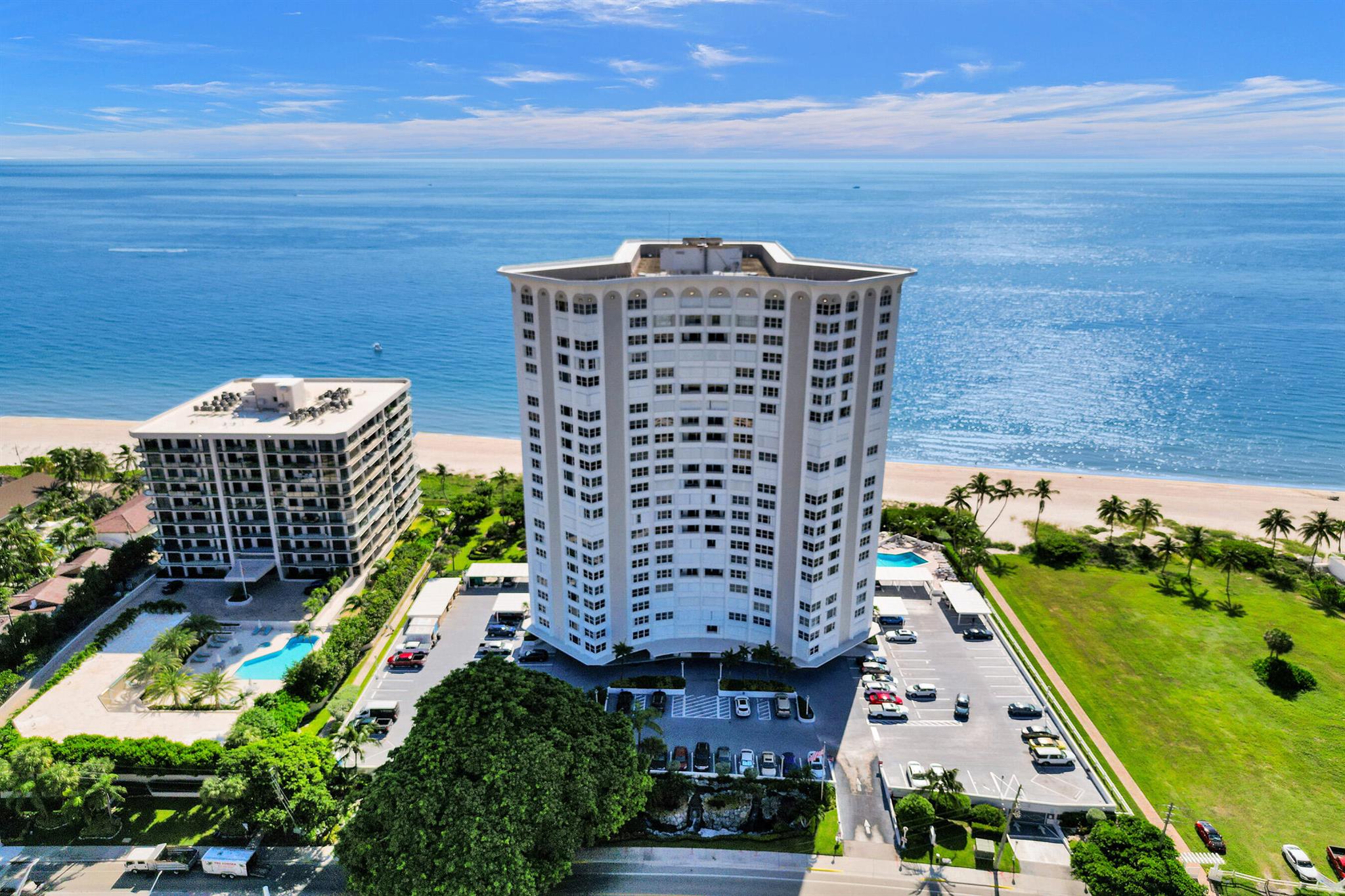 Experience stunning Atlantic Ocean views from this elegant 2-bedroom, 2-bathroom condo perched on the 15th floor of a highly sought-after beachfront building. This spacious residence boasts an expansive private balcony perfect for enjoying breathtaking sunrises and serene beach views. Offering true resort-style living, the community features a sparkling oceanfront pool, state-of-the-art fitness center, and professional conference room. Just steps from the sand and minutes to premier shopping, dining, and entertainment, this condo combines luxury with convenience. Don't miss your chance to own a piece of paradise in South Florida with direct beach access and upscale amenities.